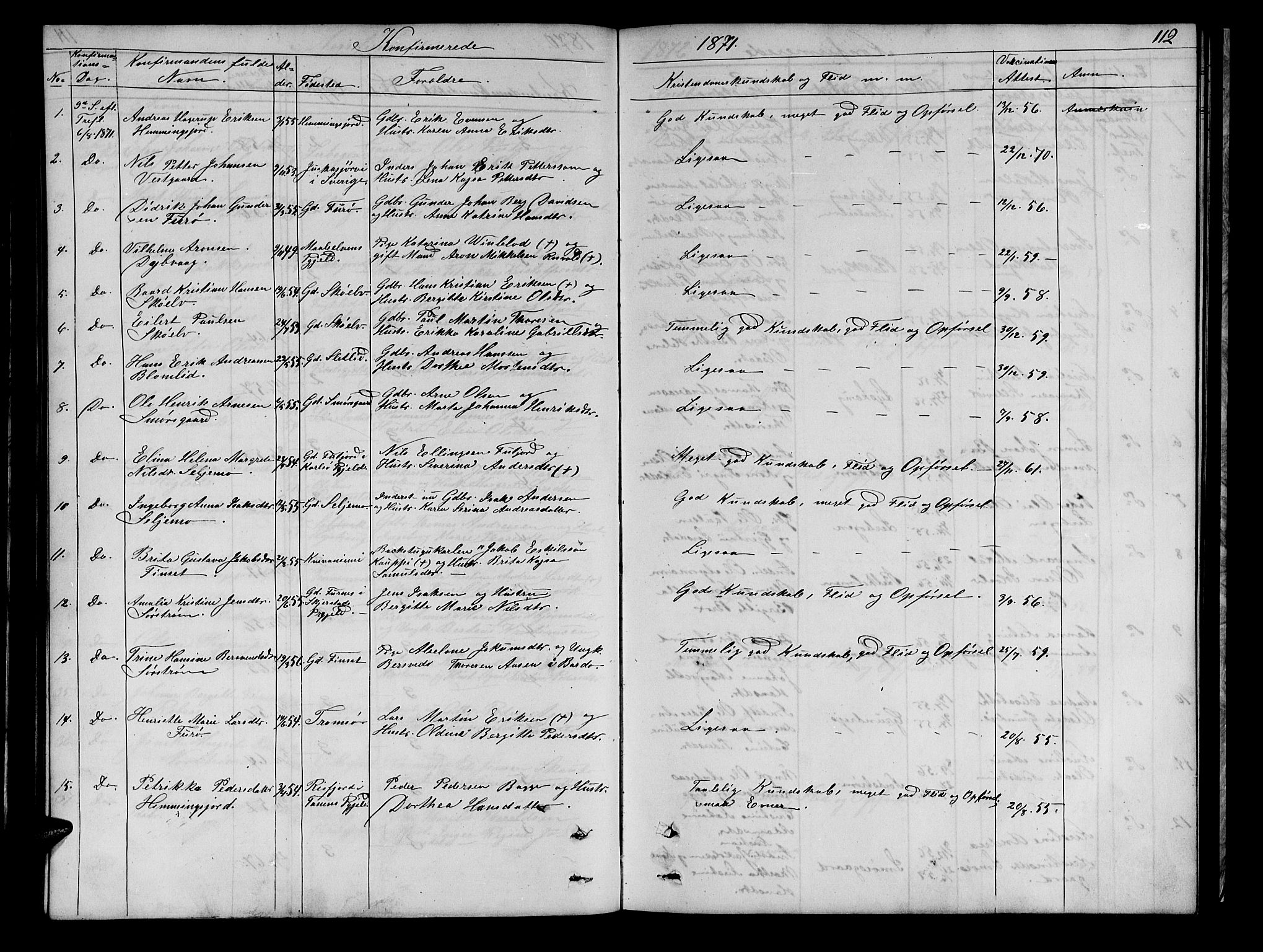 Tranøy sokneprestkontor, SATØ/S-1313/I/Ia/Iab/L0021klokker: Parish register (copy) no. 21, 1861-1886, p. 112