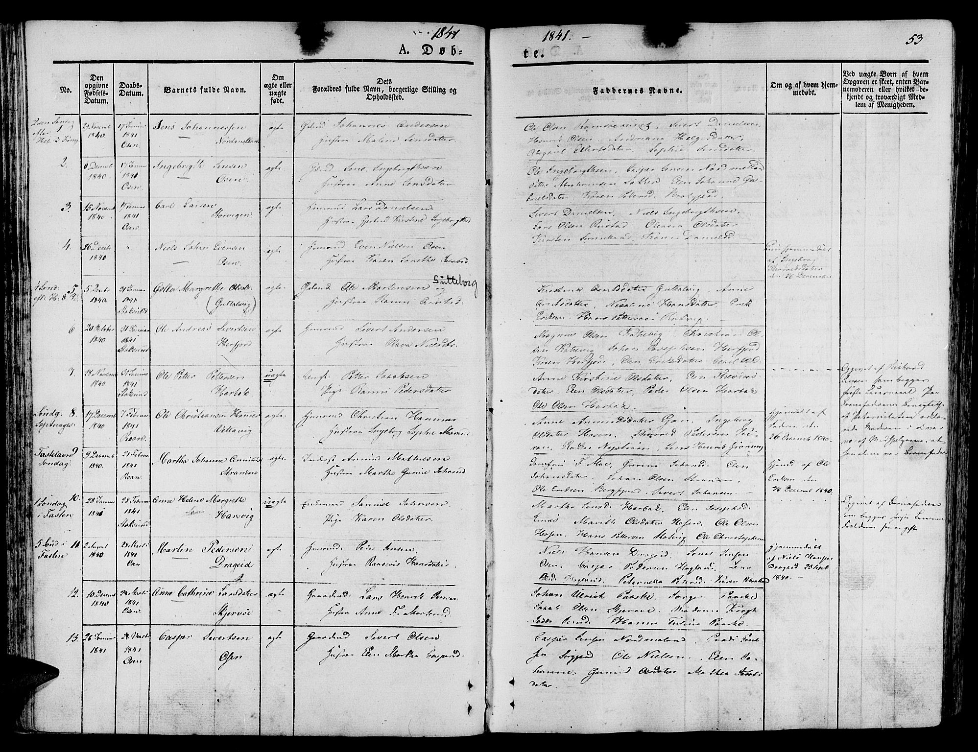 Ministerialprotokoller, klokkerbøker og fødselsregistre - Sør-Trøndelag, SAT/A-1456/657/L0703: Parish register (official) no. 657A04, 1831-1846, p. 53