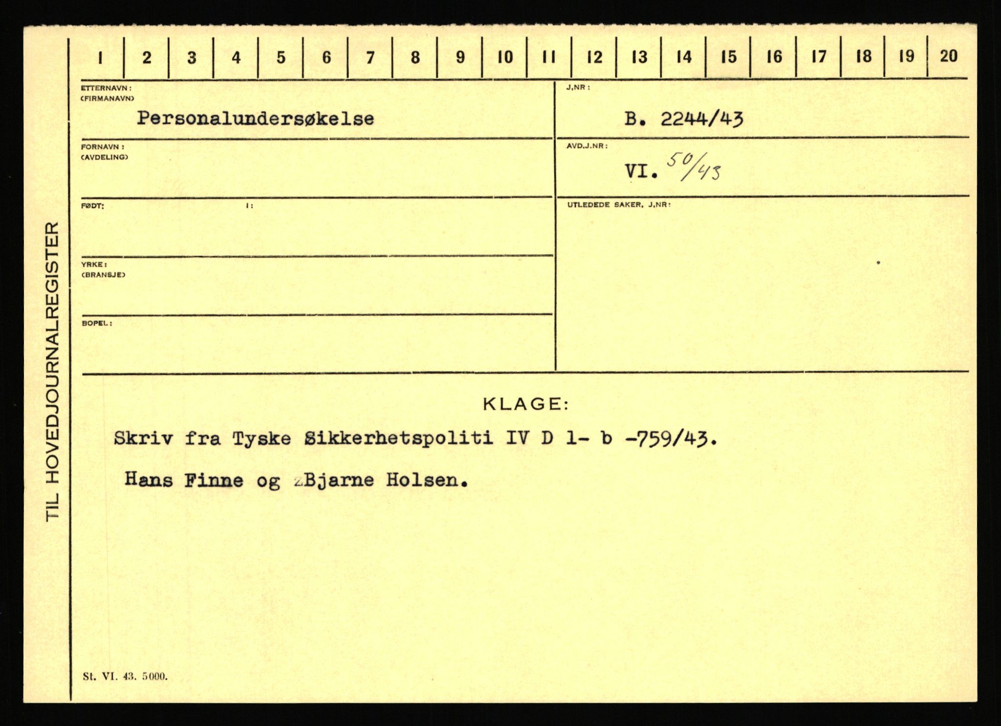 Statspolitiet - Hovedkontoret / Osloavdelingen, AV/RA-S-1329/C/Ca/L0012: Oanæs - Quistgaard	, 1943-1945, p. 3891