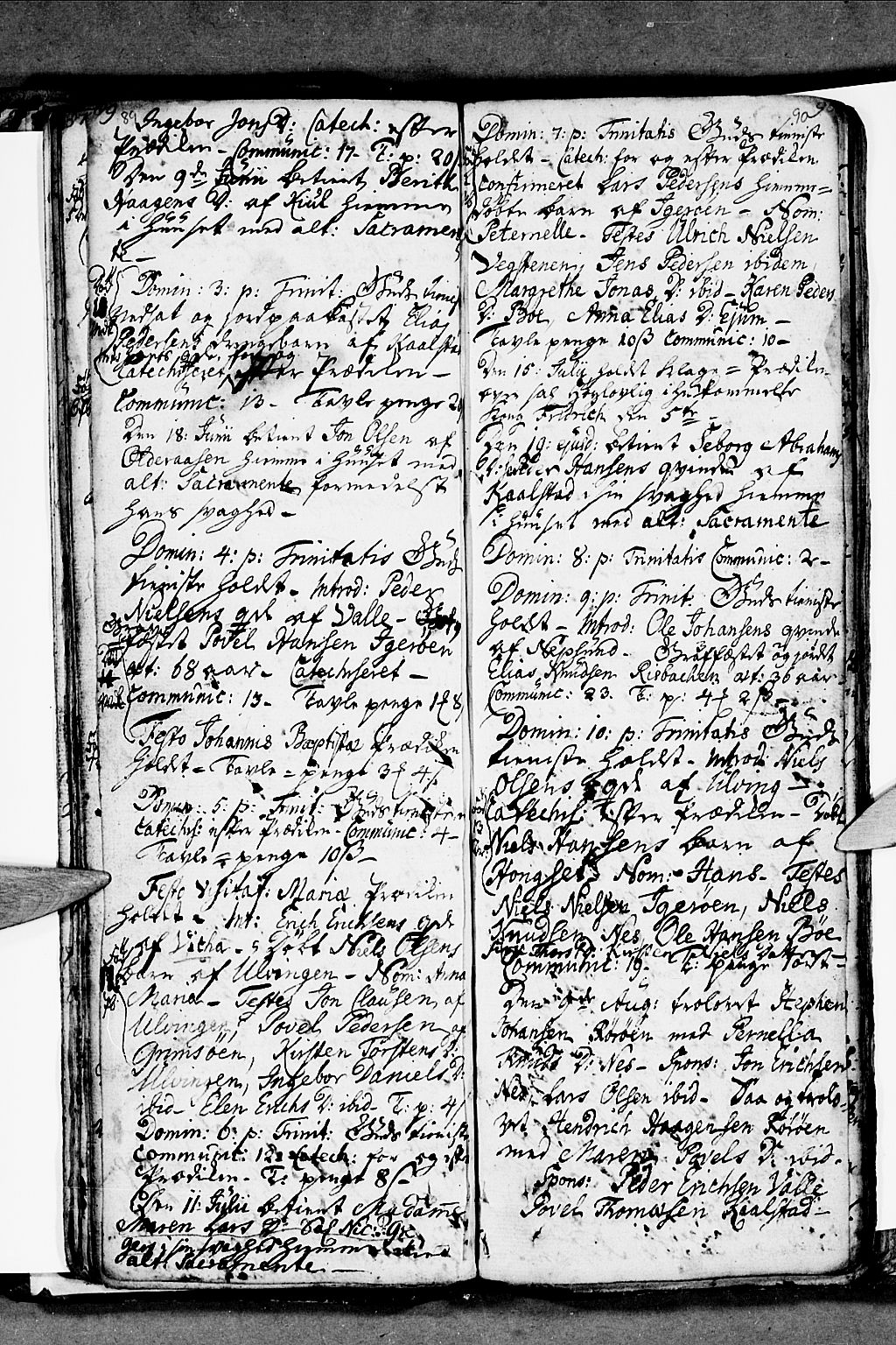 Ministerialprotokoller, klokkerbøker og fødselsregistre - Nordland, SAT/A-1459/816/L0237: Parish register (official) no. 816A03, 1757-1776, p. 89-90