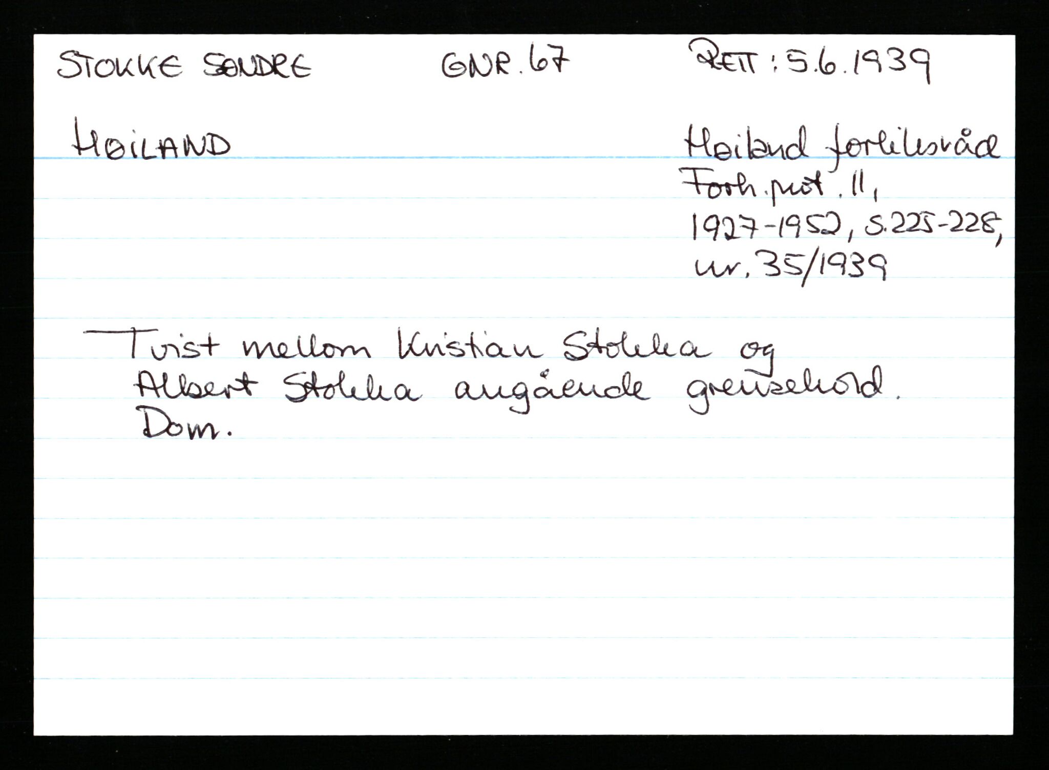 Statsarkivet i Stavanger, AV/SAST-A-101971/03/Y/Ym/L0056: Åstedskort sortert etter gårdsnavn: Stokkeland - Sund, 1600-1950, p. 82