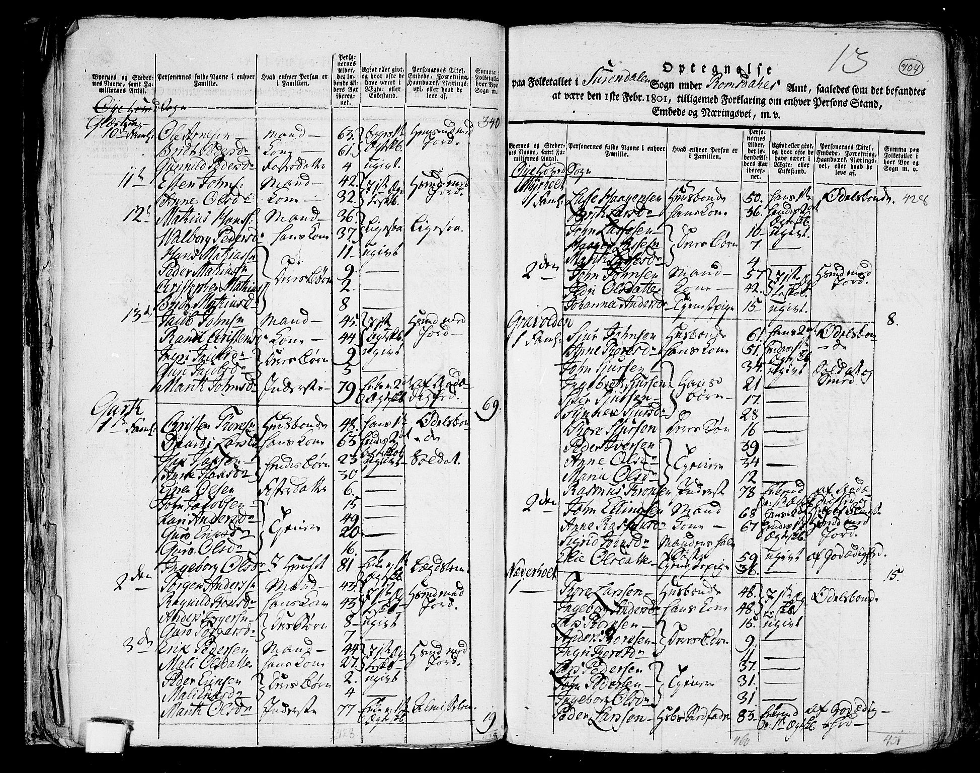 RA, 1801 census for 1566P Surnadal, 1801, p. 703b-704a