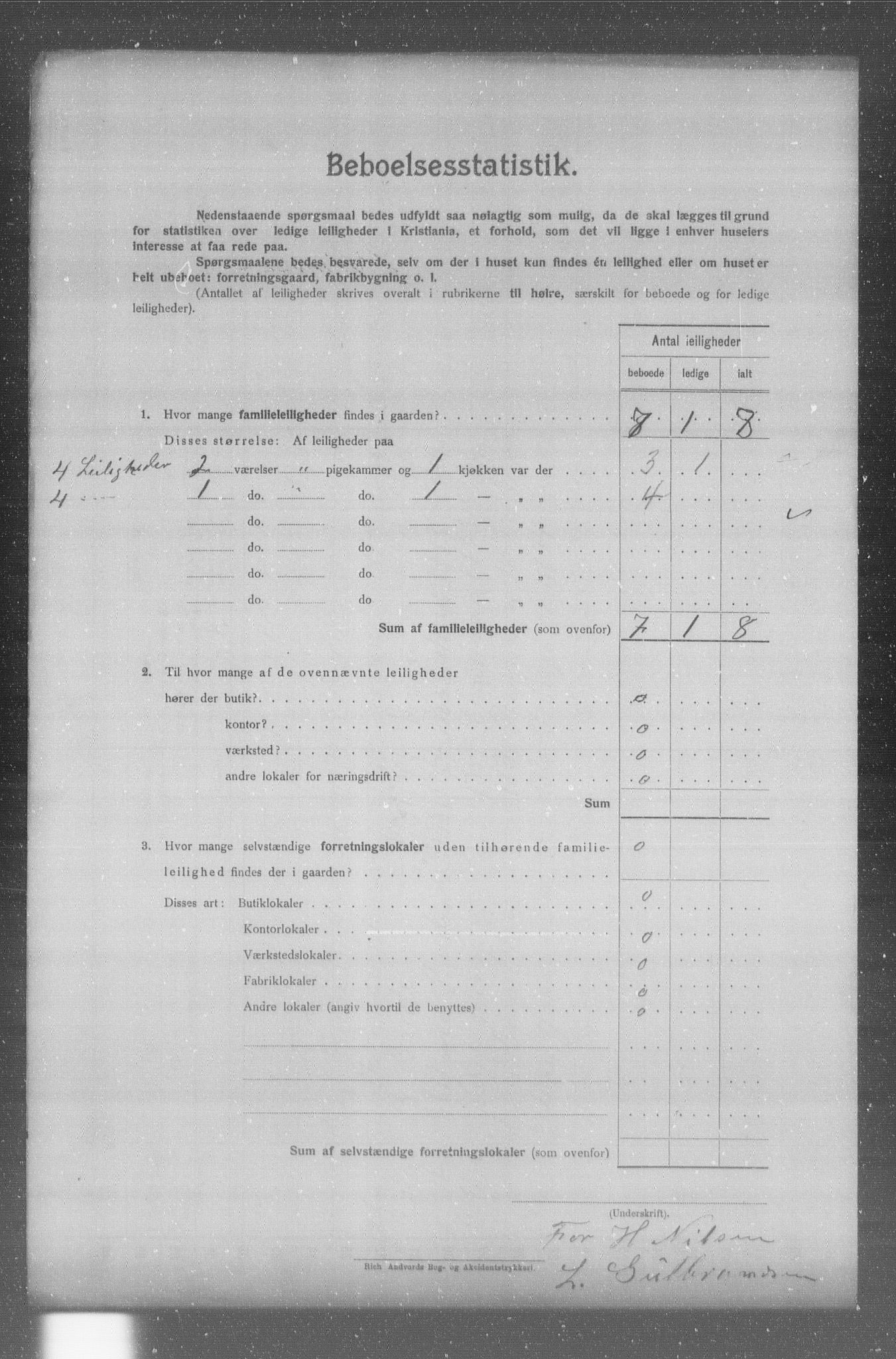 OBA, Municipal Census 1904 for Kristiania, 1904, p. 6052