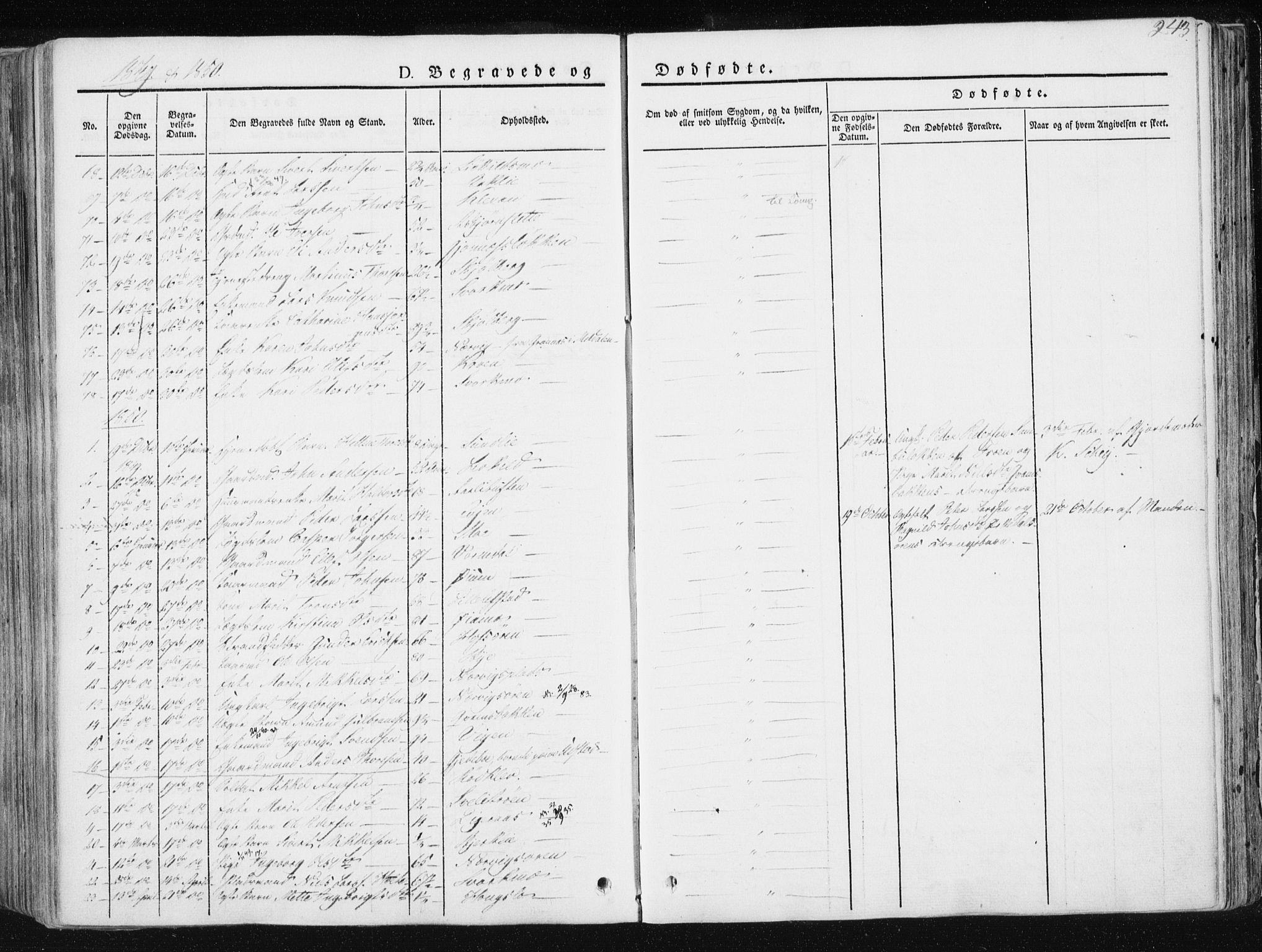 Ministerialprotokoller, klokkerbøker og fødselsregistre - Sør-Trøndelag, SAT/A-1456/668/L0805: Parish register (official) no. 668A05, 1840-1853, p. 243