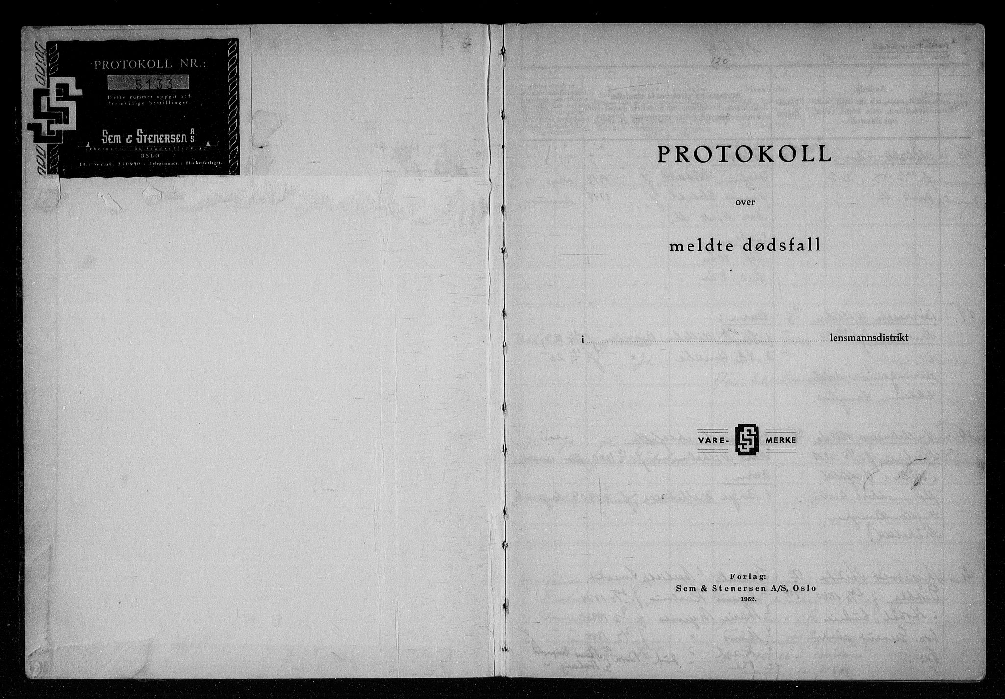 Ski lensmannskontor, AV/SAO-A-10109/H/Ha/Haa/L0006: Dødsfallsprotokoll, 1954-1957