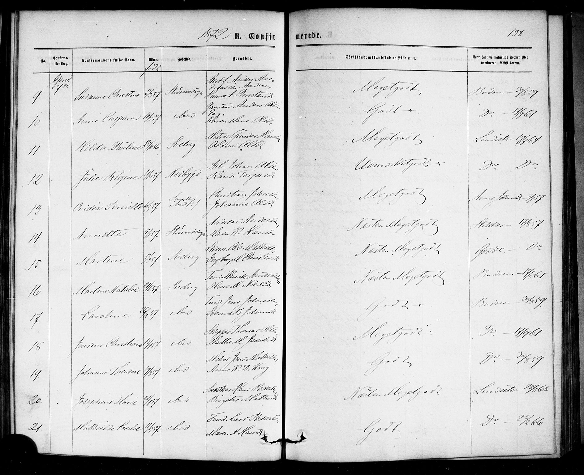 Strømm kirkebøker, AV/SAKO-A-322/F/Fa/L0002: Parish register (official) no. I 2, 1870-1877, p. 138