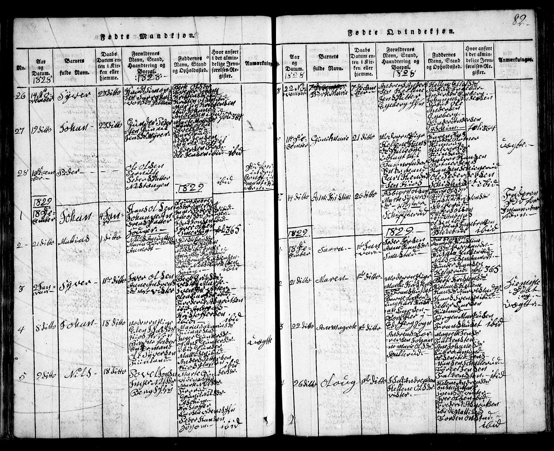 Skiptvet prestekontor Kirkebøker, SAO/A-20009/G/Ga/L0001: Parish register (copy) no. 1, 1815-1838, p. 82