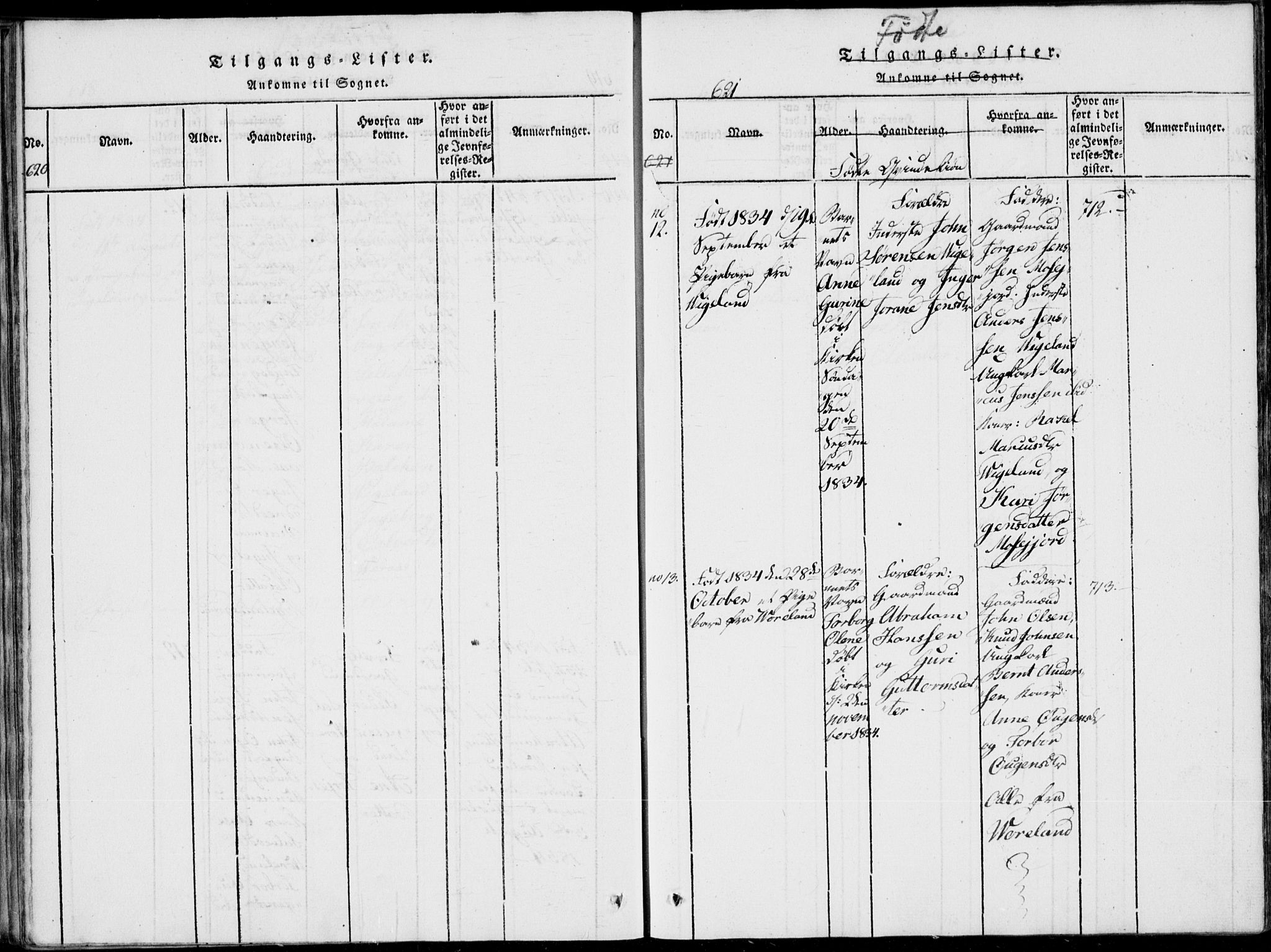 Vennesla sokneprestkontor, SAK/1111-0045/Fa/Fab/L0003: Parish register (official) no. A 3, 1820-1834, p. 620-621