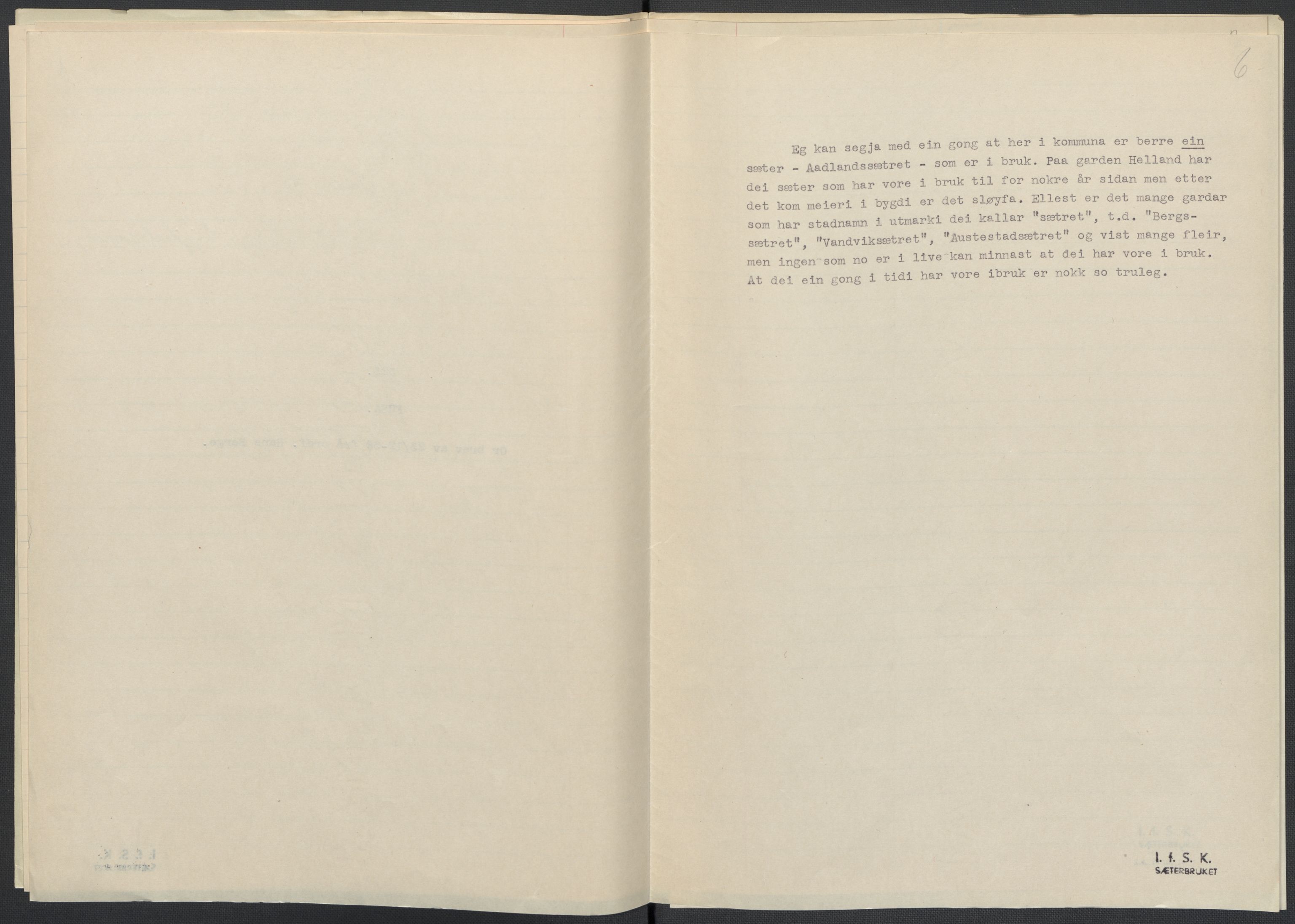 Instituttet for sammenlignende kulturforskning, AV/RA-PA-0424/F/Fc/L0010/0001: Eske B10: / Hordaland (perm XXV), 1932-1939, p. 6