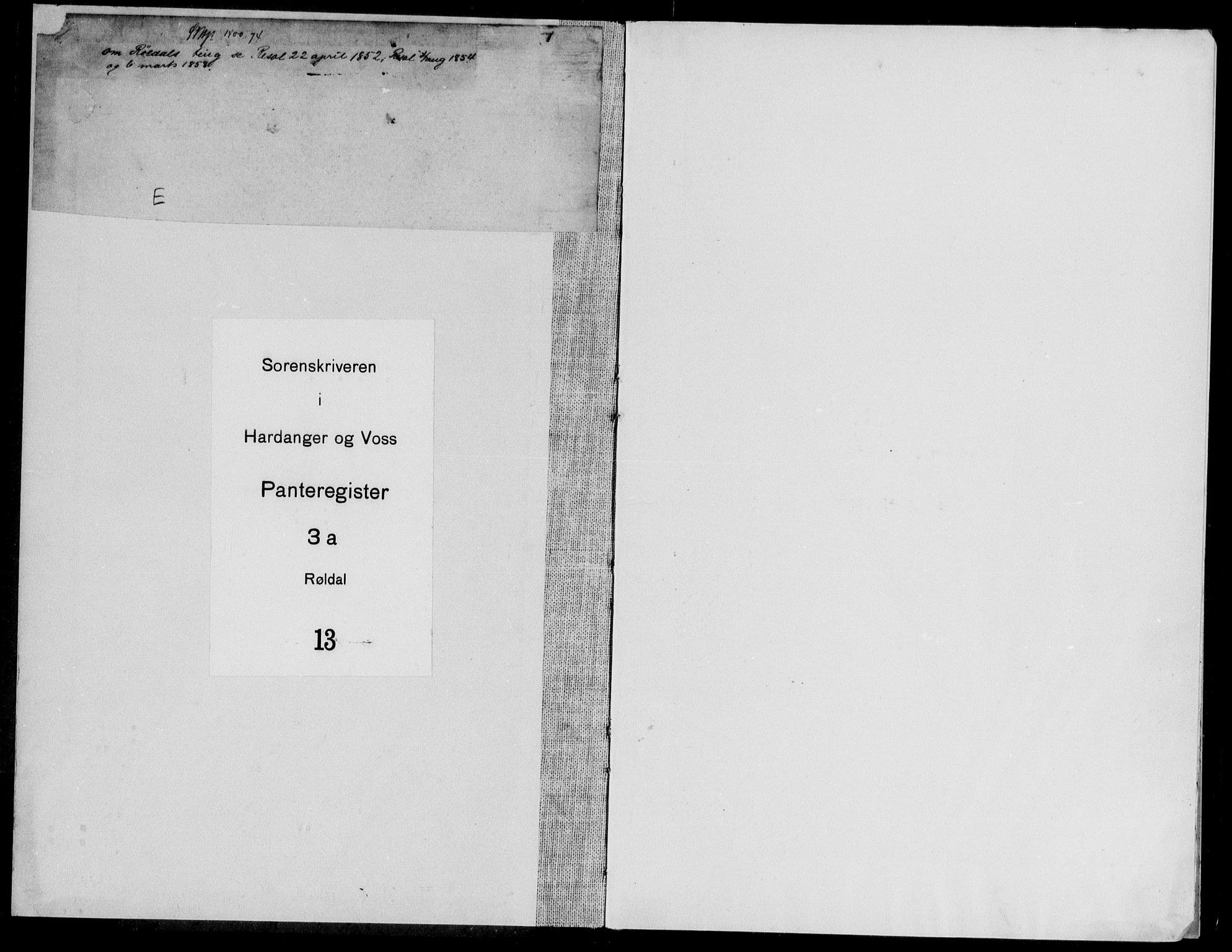 Hardanger og Voss sorenskriveri, SAB/A-2501/2/2A/2Aa/L0005: Mortgage register no. II.A.a.5, 1800-1900