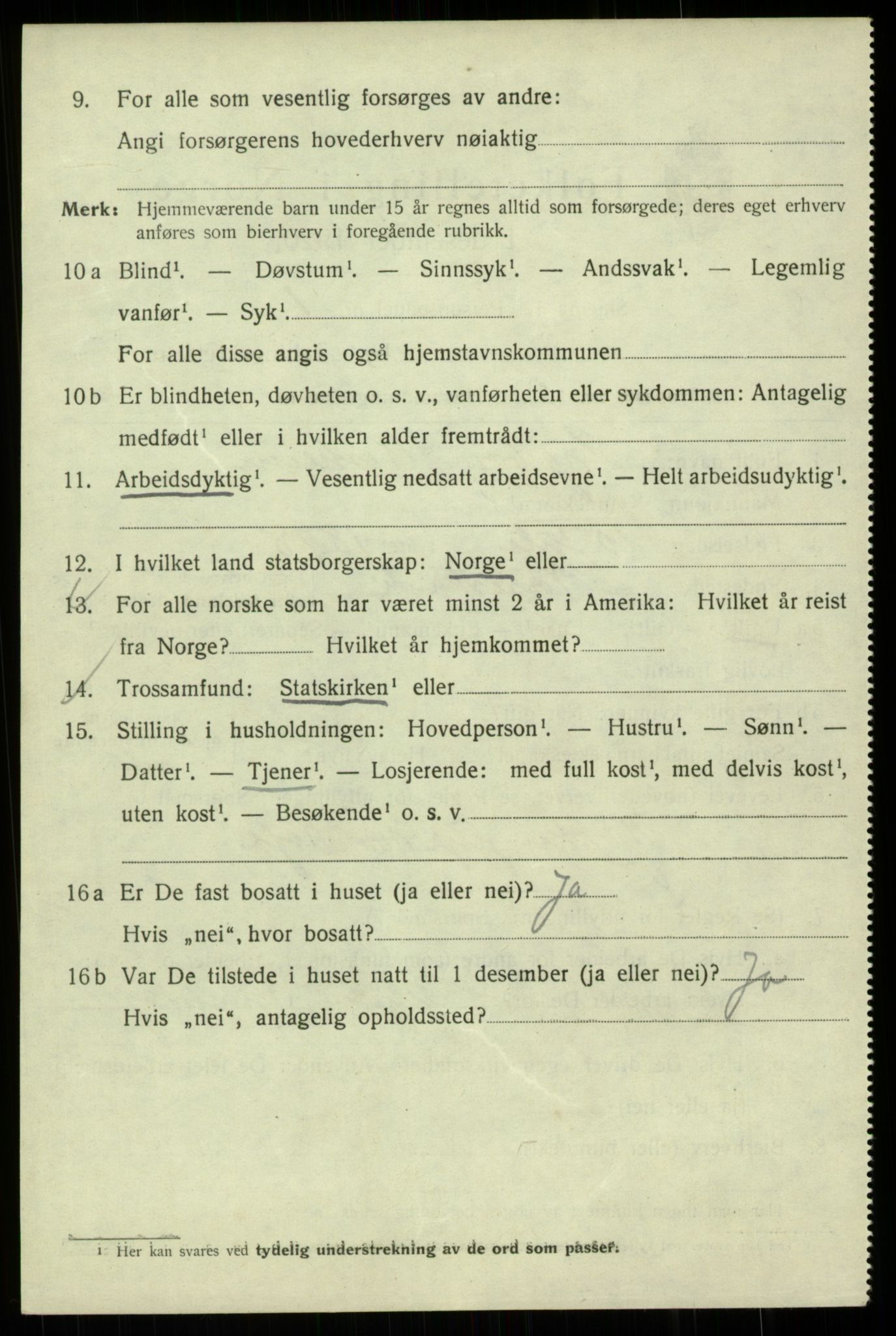 SAB, 1920 census for Bergen, 1920, p. 67782