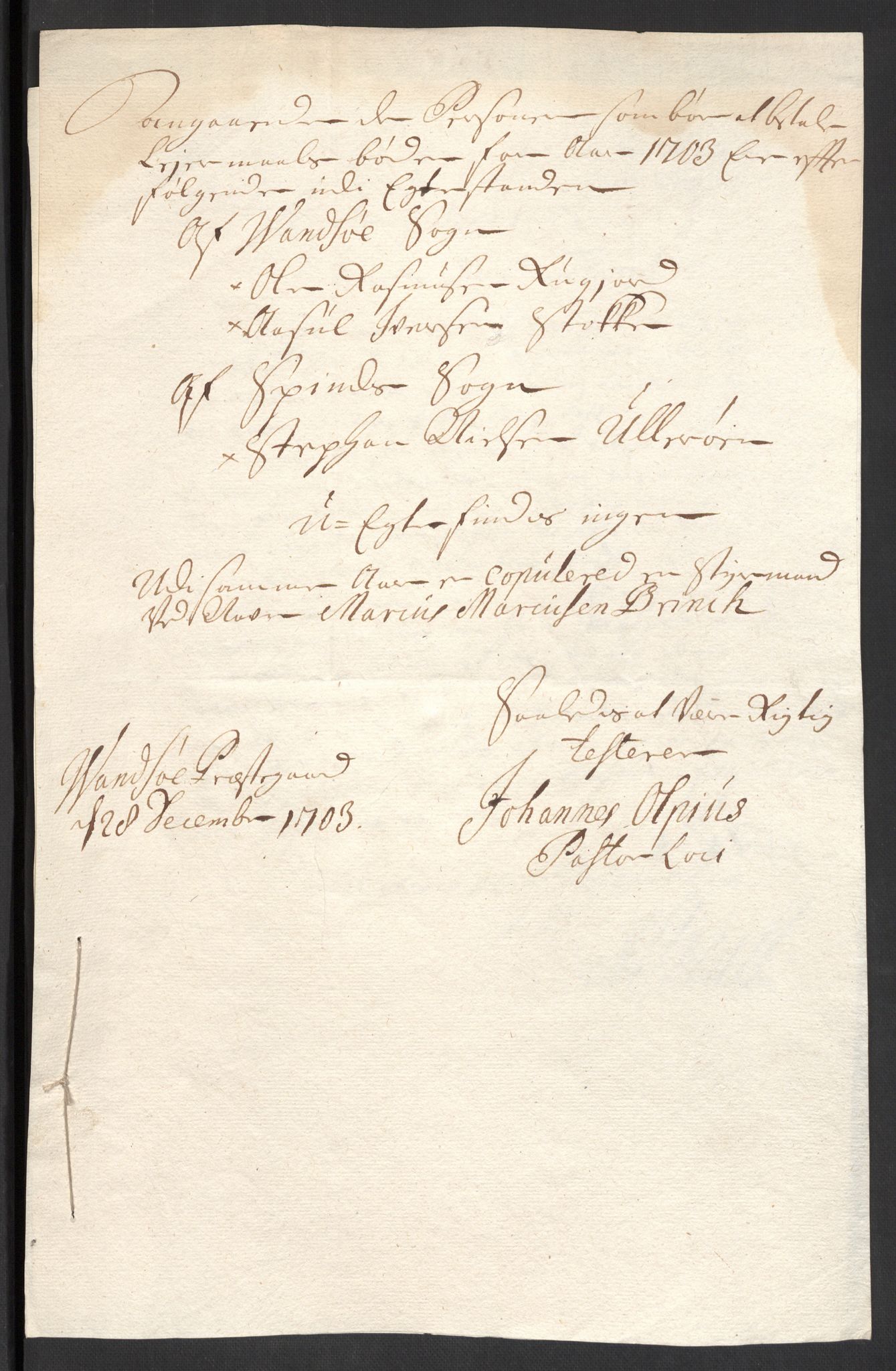 Rentekammeret inntil 1814, Reviderte regnskaper, Fogderegnskap, AV/RA-EA-4092/R43/L2550: Fogderegnskap Lista og Mandal, 1703-1704, p. 183