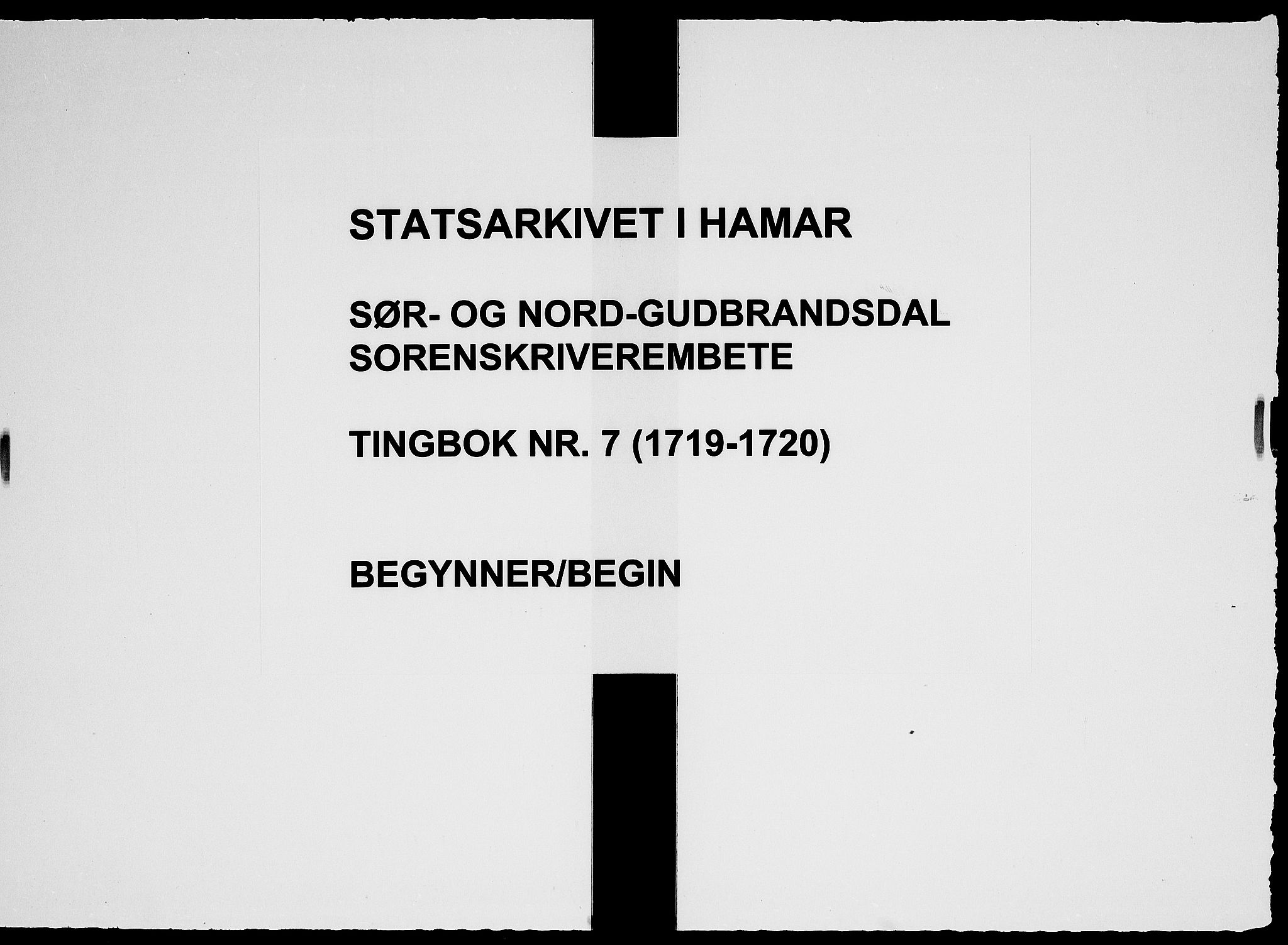 Sorenskriverier i Gudbrandsdalen, SAH/TING-036/G/Gb/Gbc/L0007: Tingbok - Nord- og Sør-Gudbrandsdal, 1719-1720