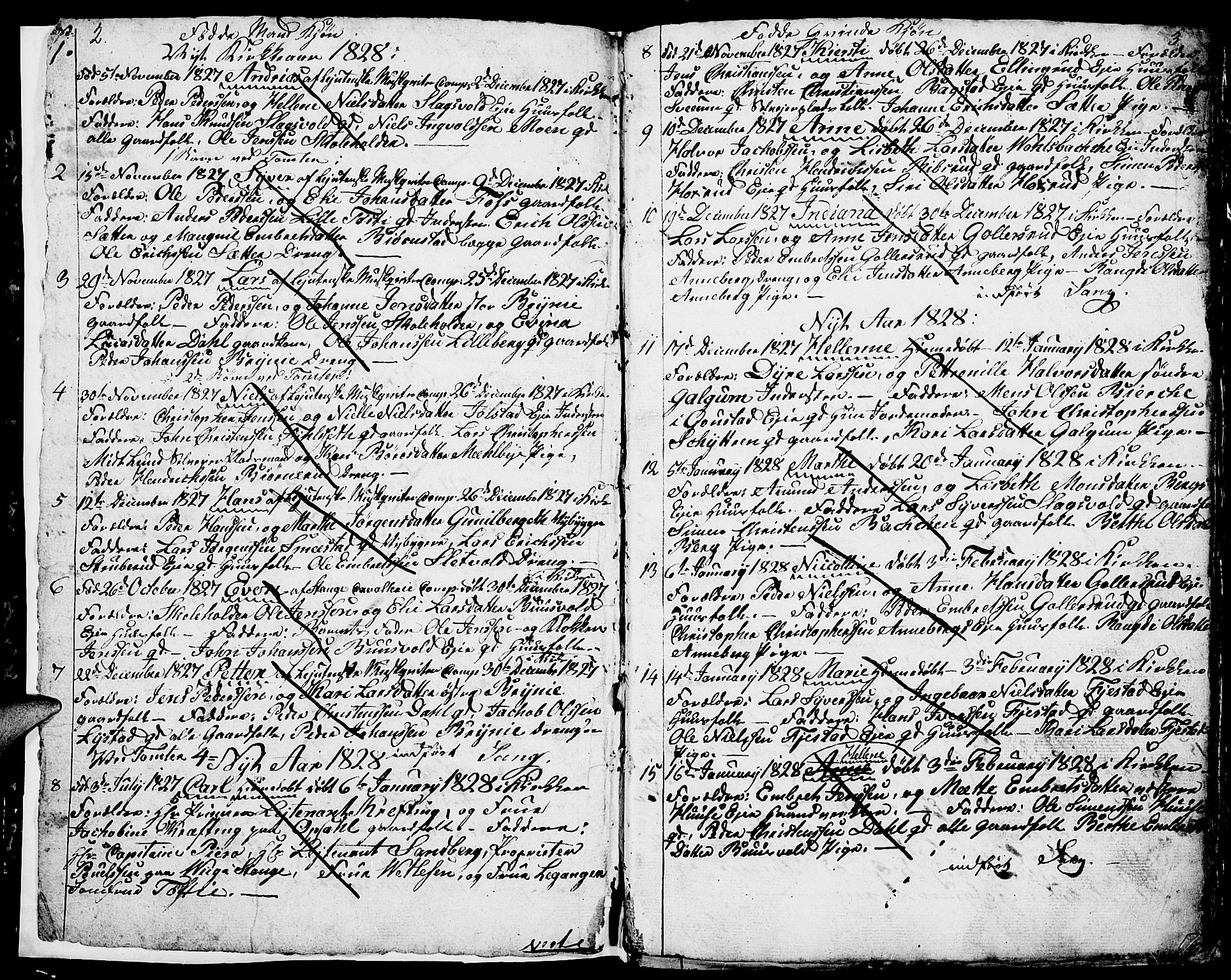 Romedal prestekontor, AV/SAH-PREST-004/L/L0006: Parish register (copy) no. 6, 1828-1830, p. 2-3