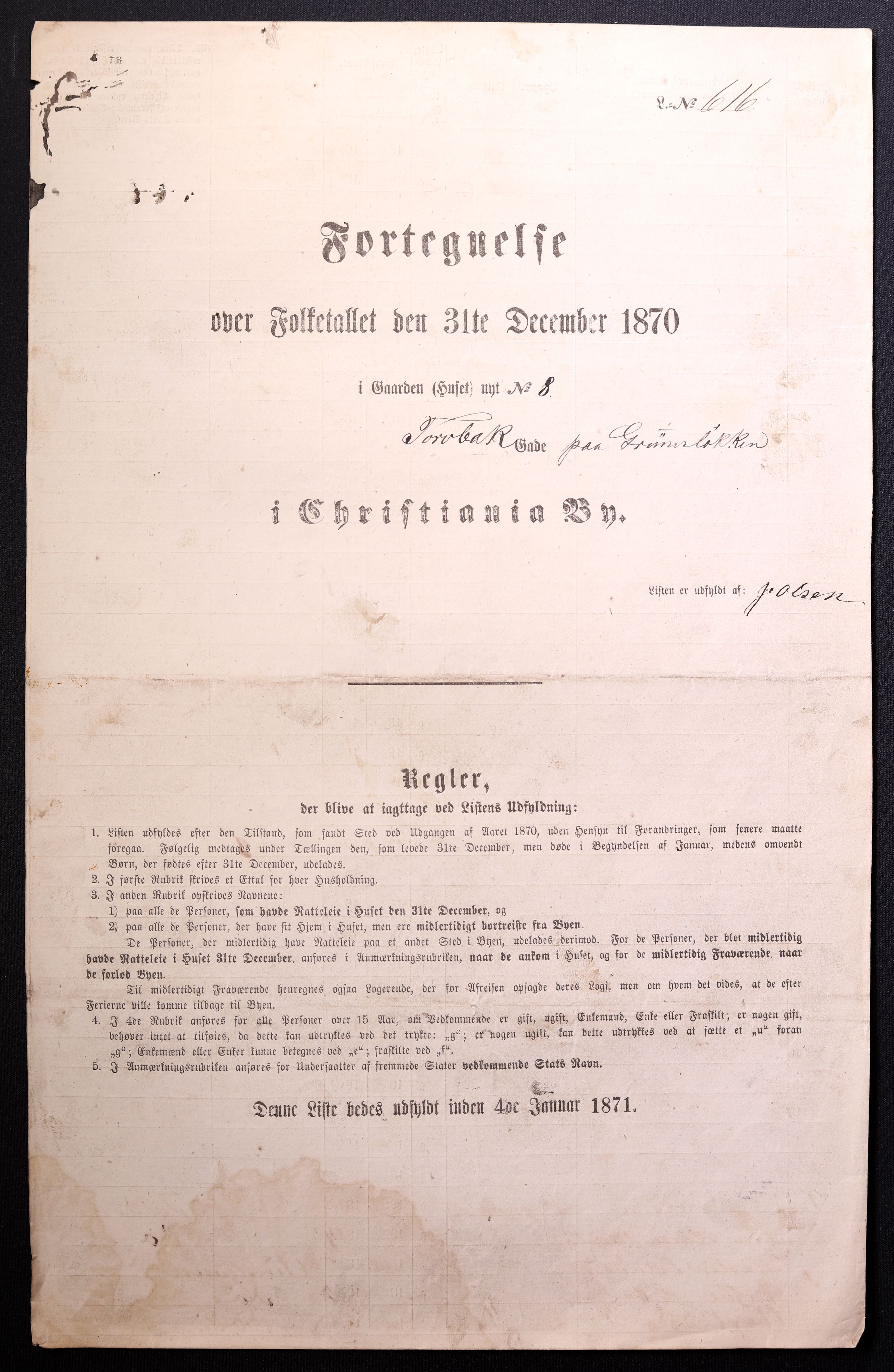 RA, 1870 census for 0301 Kristiania, 1870, p. 4352