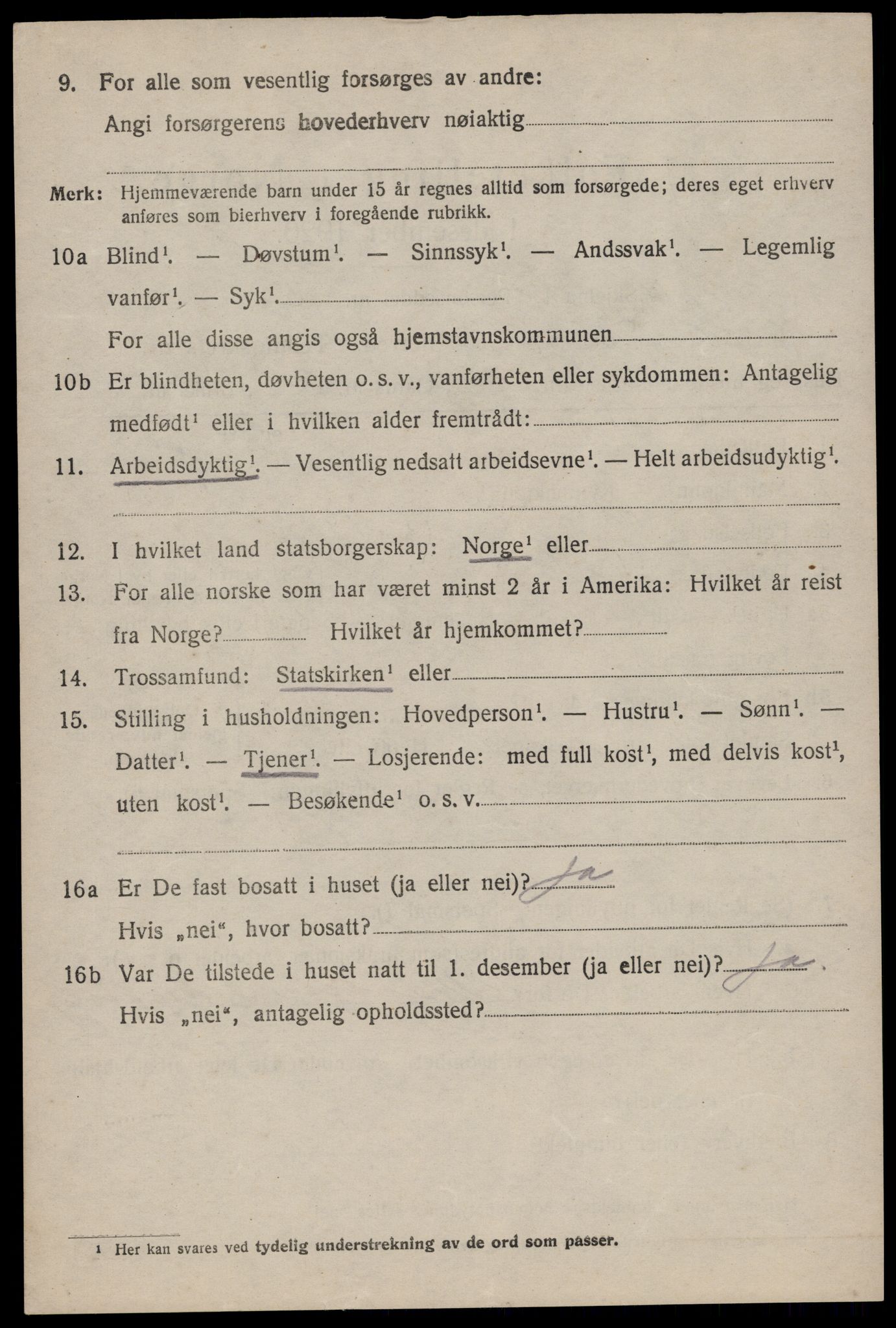 SAST, 1920 census for Hetland, 1920, p. 3636