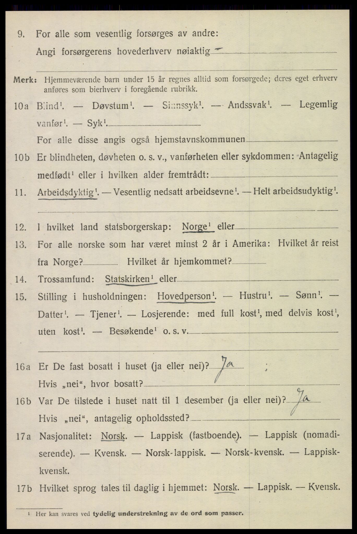 SAT, 1920 census for Leksvik, 1920, p. 4541