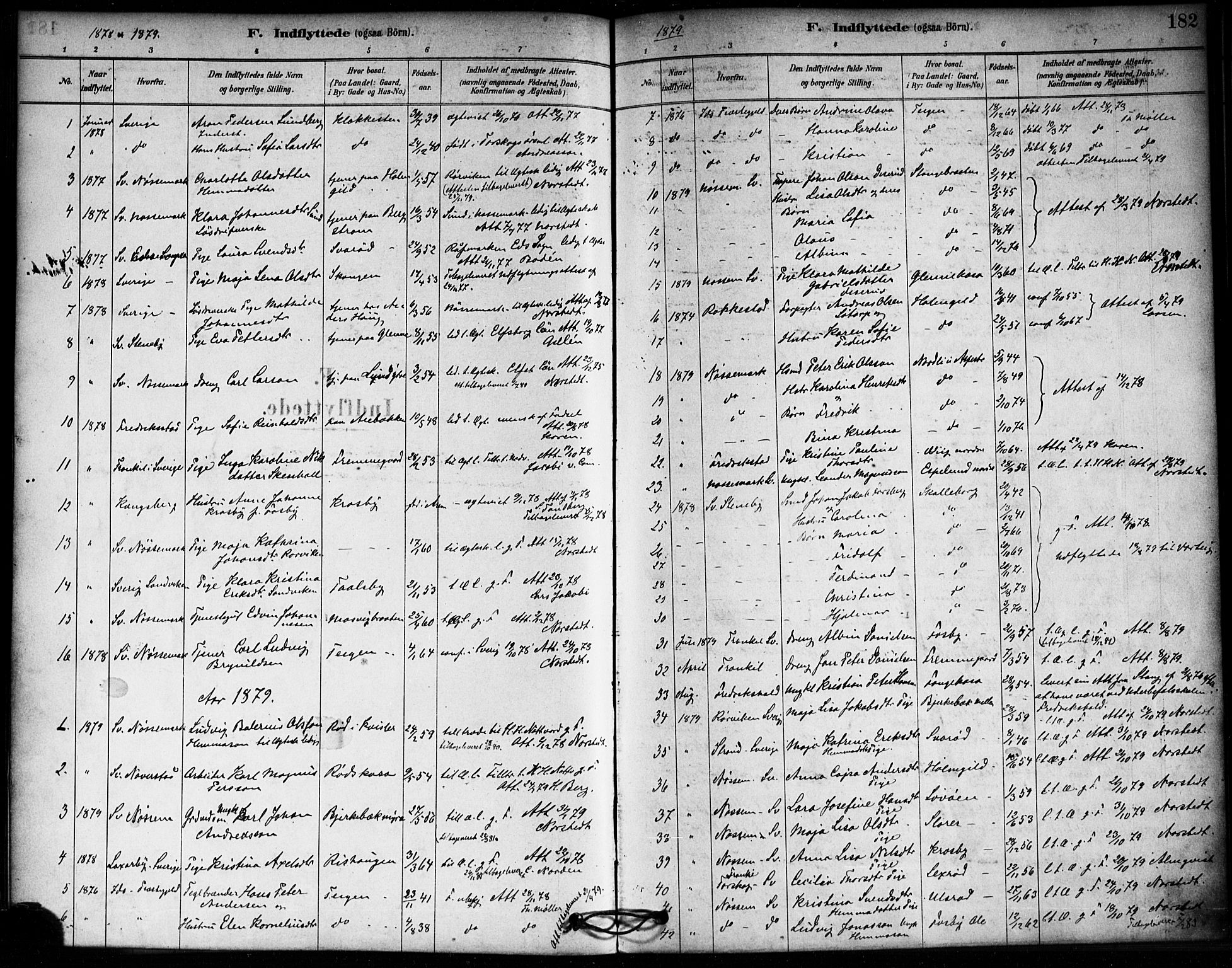 Aremark prestekontor Kirkebøker, SAO/A-10899/F/Fa/L0005: Parish register (official) no. I 5, 1878-1897, p. 182