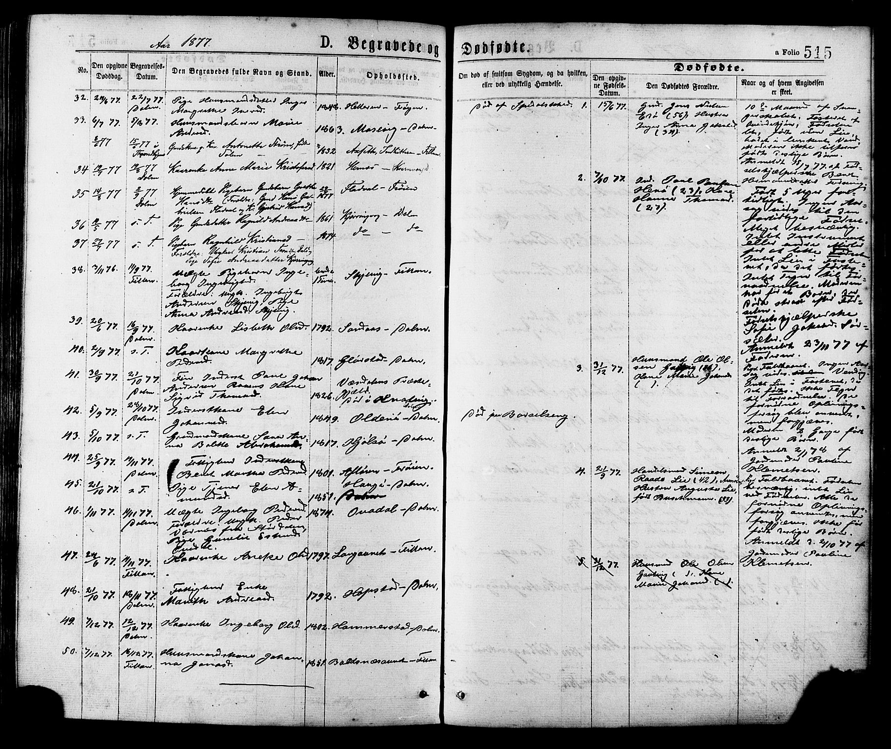 Ministerialprotokoller, klokkerbøker og fødselsregistre - Sør-Trøndelag, SAT/A-1456/634/L0532: Parish register (official) no. 634A08, 1871-1881, p. 515