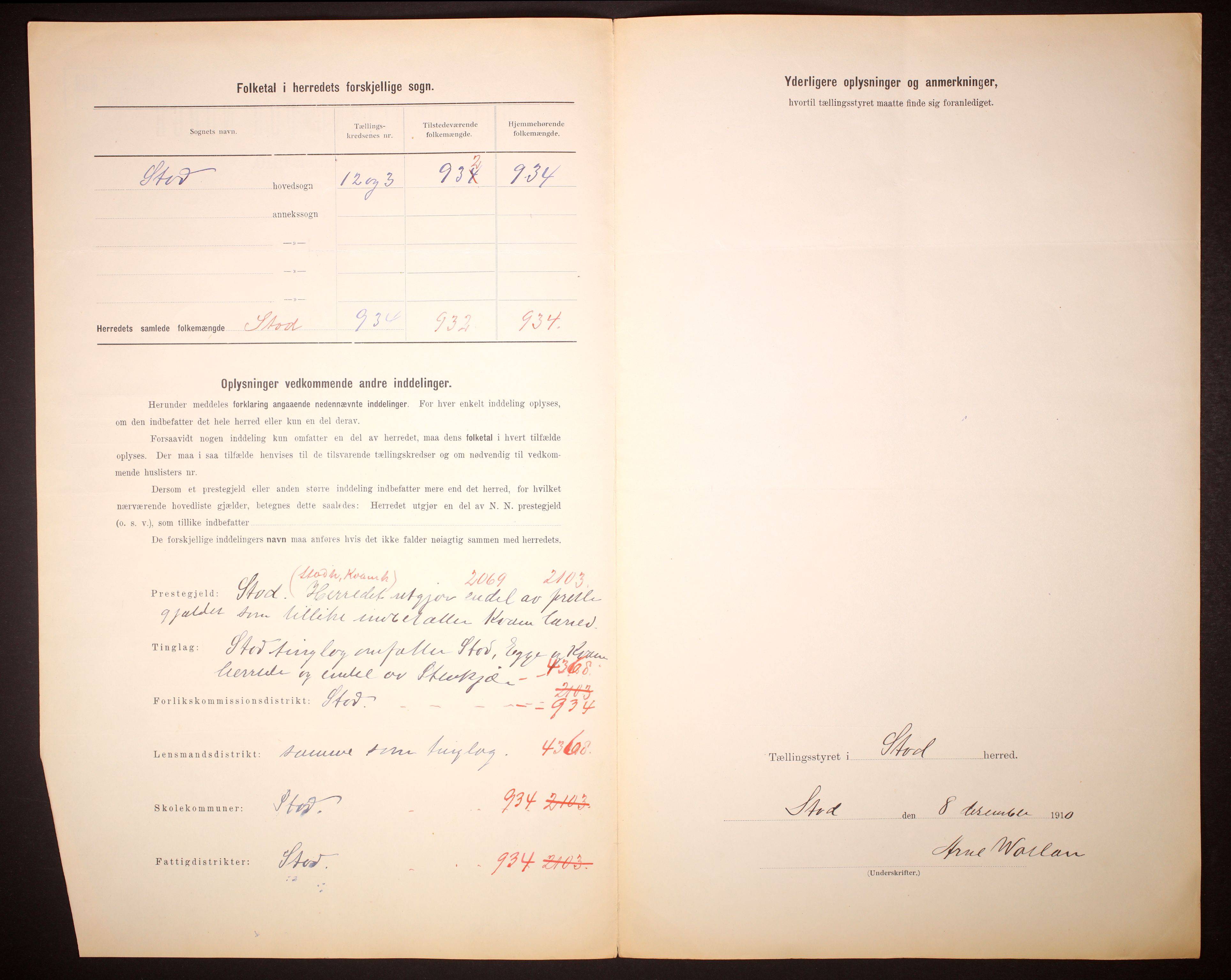 RA, 1910 census for Stod, 1910, p. 3