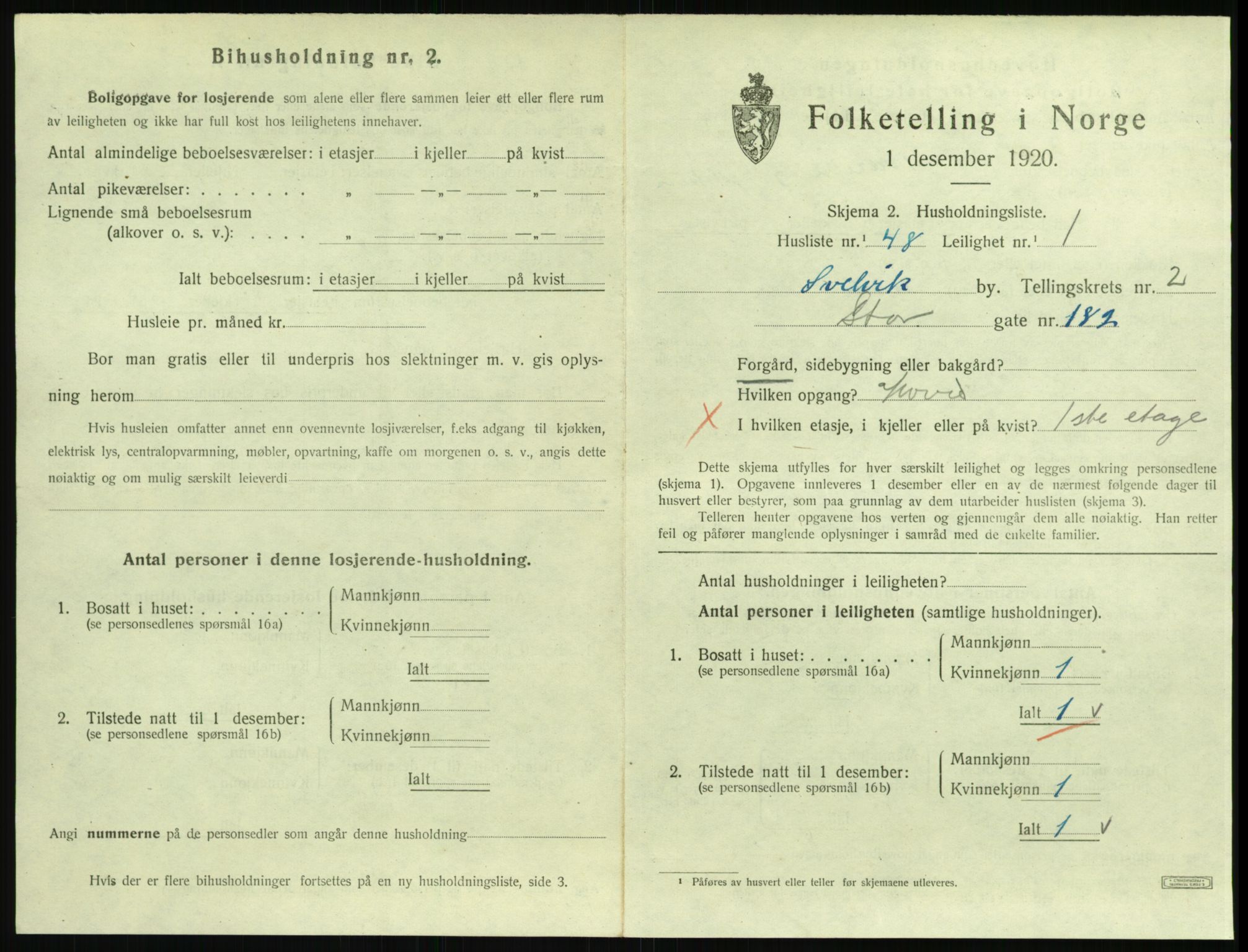 SAKO, 1920 census for Svelvik, 1920, p. 985