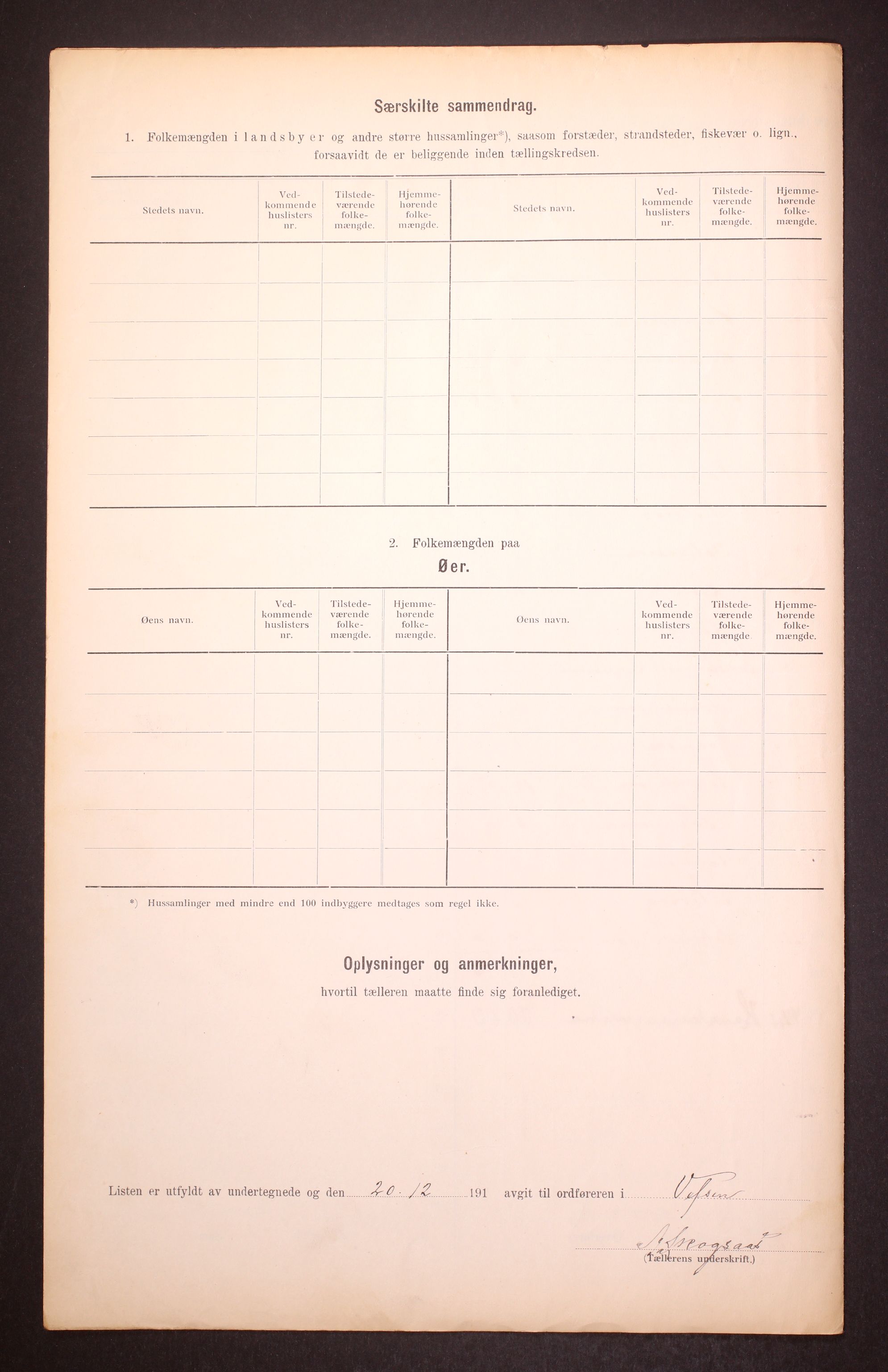 RA, 1910 census for Vefsn, 1910, p. 12