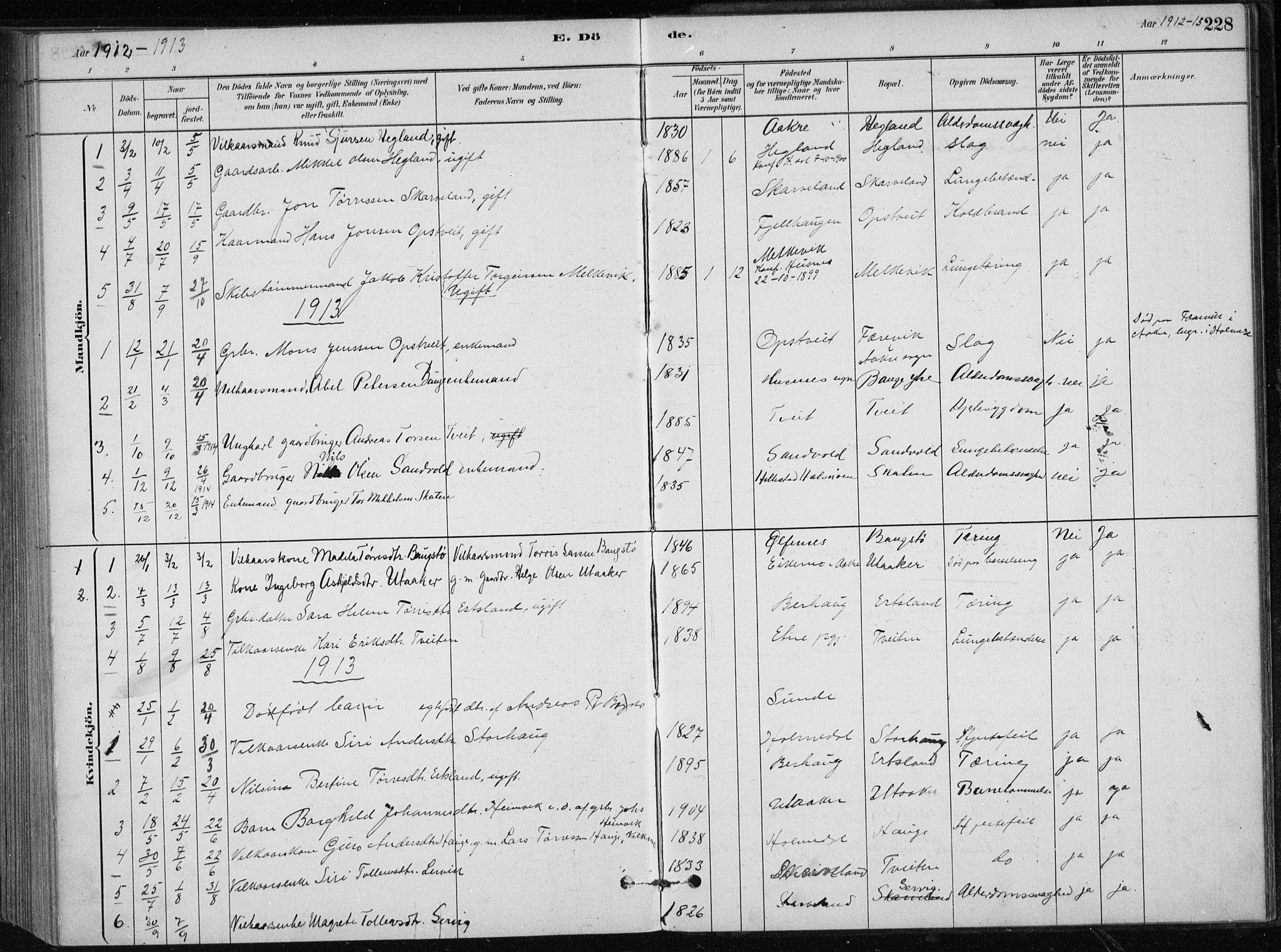 Skånevik sokneprestembete, SAB/A-77801/H/Haa: Parish register (official) no. C  1, 1879-1917, p. 228