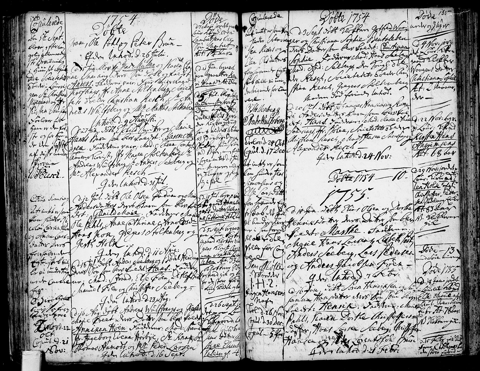 Tønsberg kirkebøker, AV/SAKO-A-330/F/Fb/L0001: Parish register (official) no. II 1, 1690-1796, p. 134-135