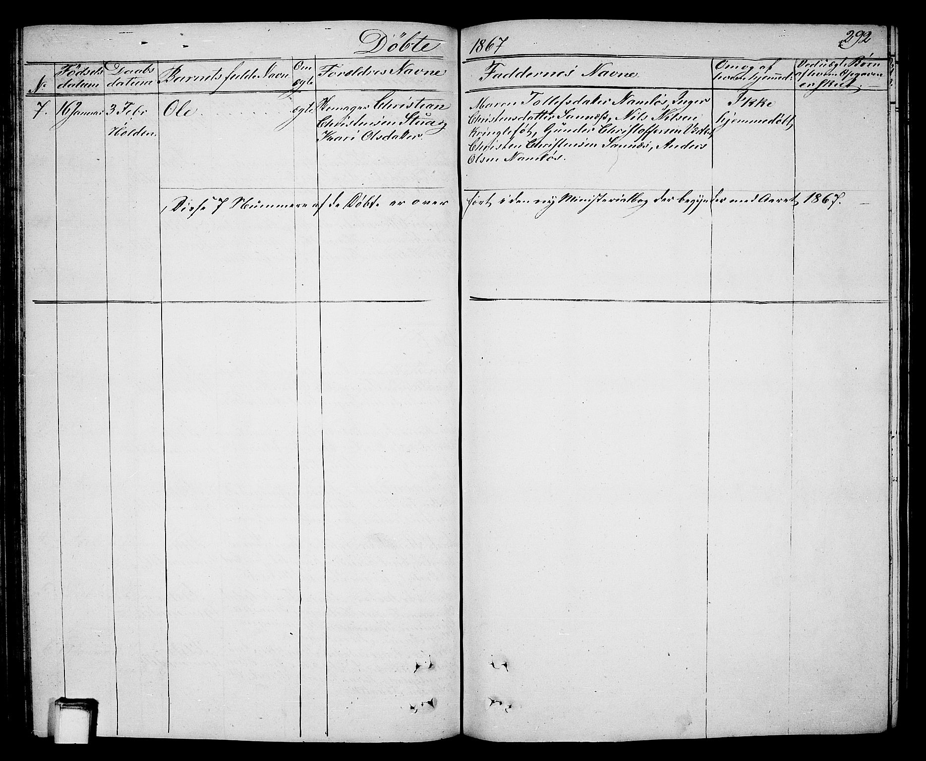 Holla kirkebøker, SAKO/A-272/G/Ga/L0003: Parish register (copy) no. I 3, 1849-1866, p. 292