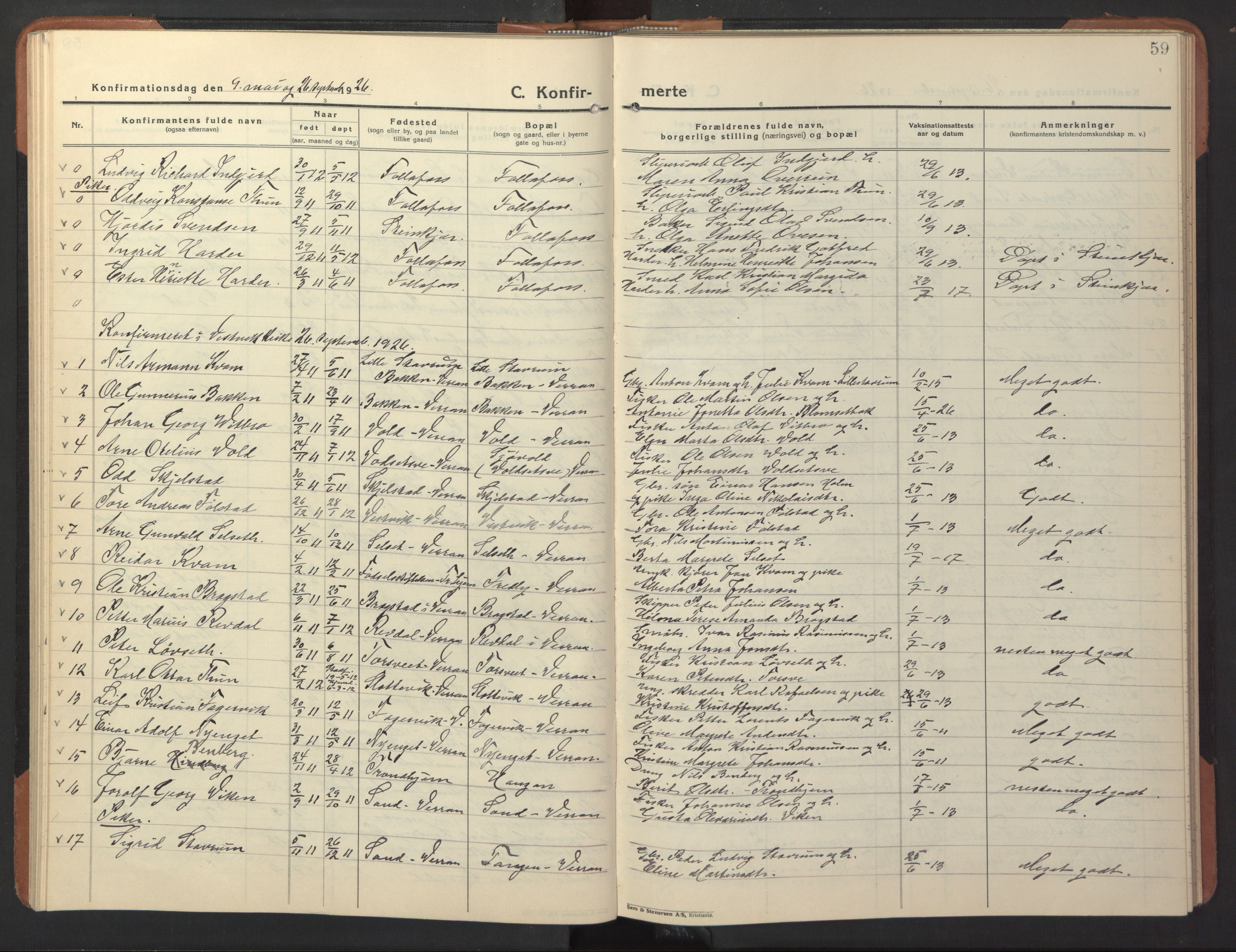 Ministerialprotokoller, klokkerbøker og fødselsregistre - Nord-Trøndelag, SAT/A-1458/744/L0425: Parish register (copy) no. 744C04, 1924-1947, p. 59