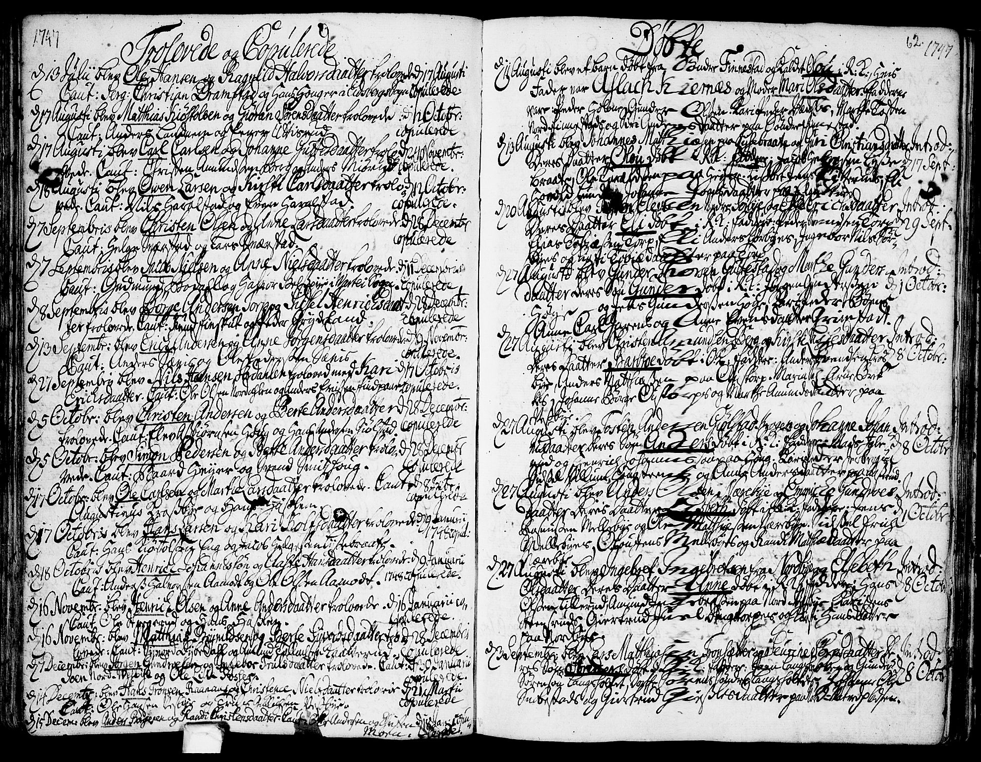 Rakkestad prestekontor Kirkebøker, AV/SAO-A-2008/F/Fa/L0002: Parish register (official) no. I 2, 1741-1751, p. 62