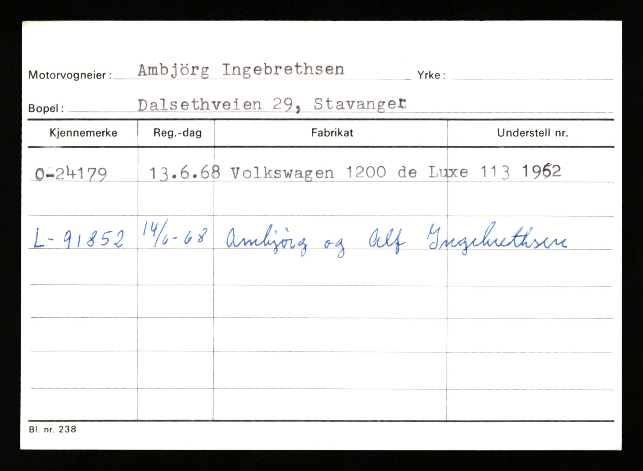 Stavanger trafikkstasjon, AV/SAST-A-101942/0/G/L0005: Registreringsnummer: 23000 - 34245, 1930-1971, p. 305