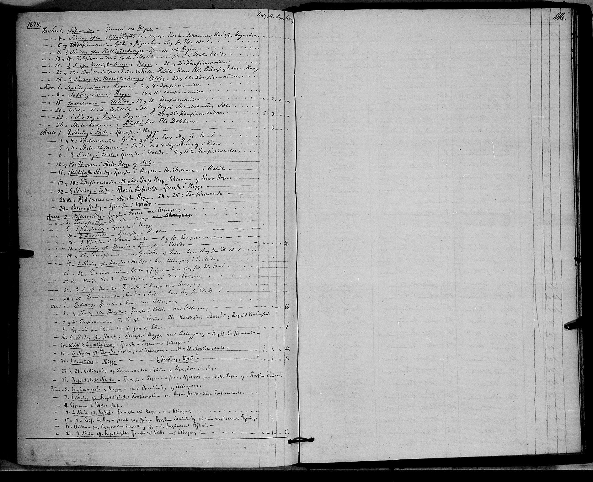 Øystre Slidre prestekontor, SAH/PREST-138/H/Ha/Haa/L0001: Parish register (official) no. 1, 1849-1874, p. 316