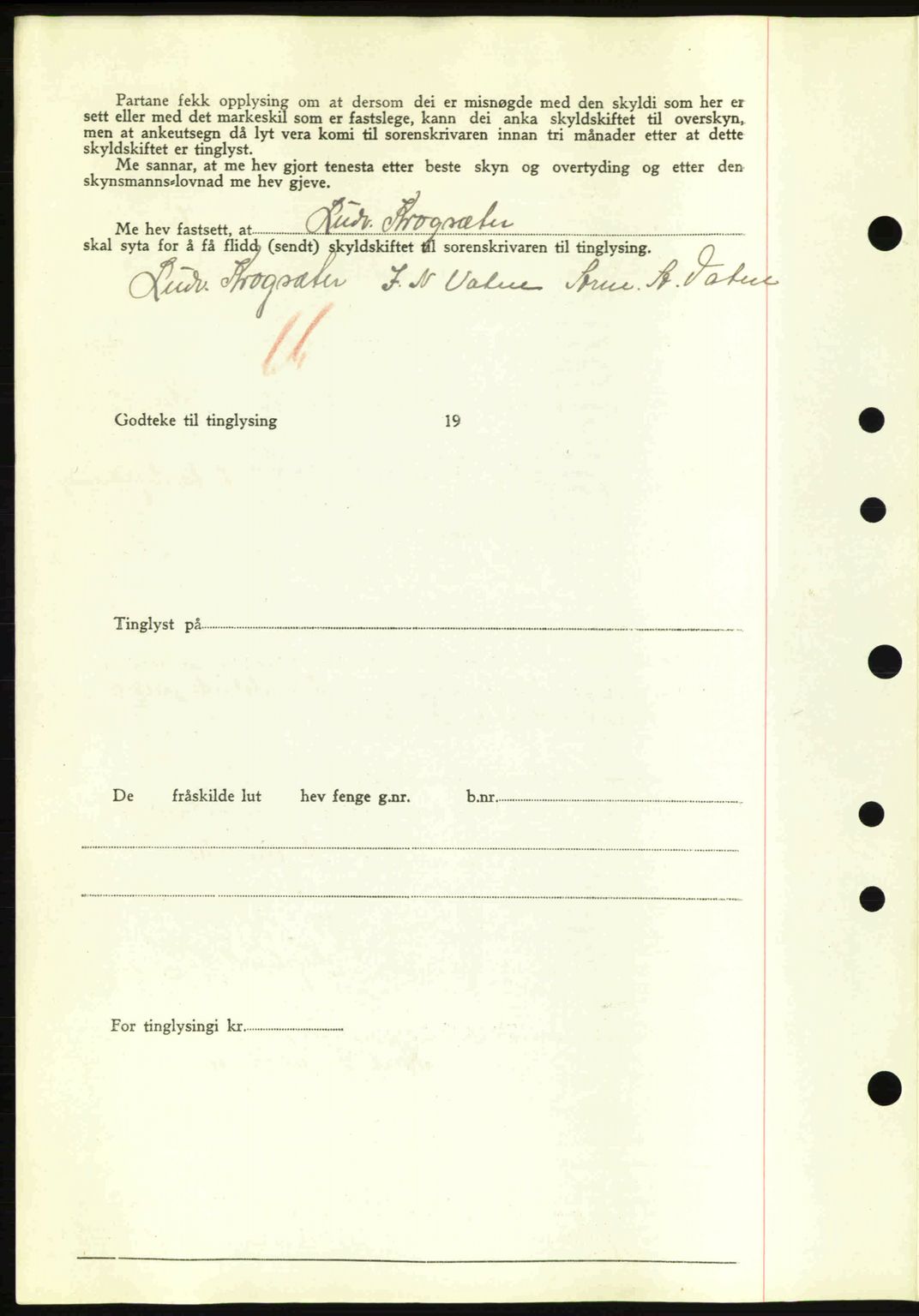 Nordre Sunnmøre sorenskriveri, AV/SAT-A-0006/1/2/2C/2Ca: Mortgage book no. A13, 1942-1942, Diary no: : 1014/1942