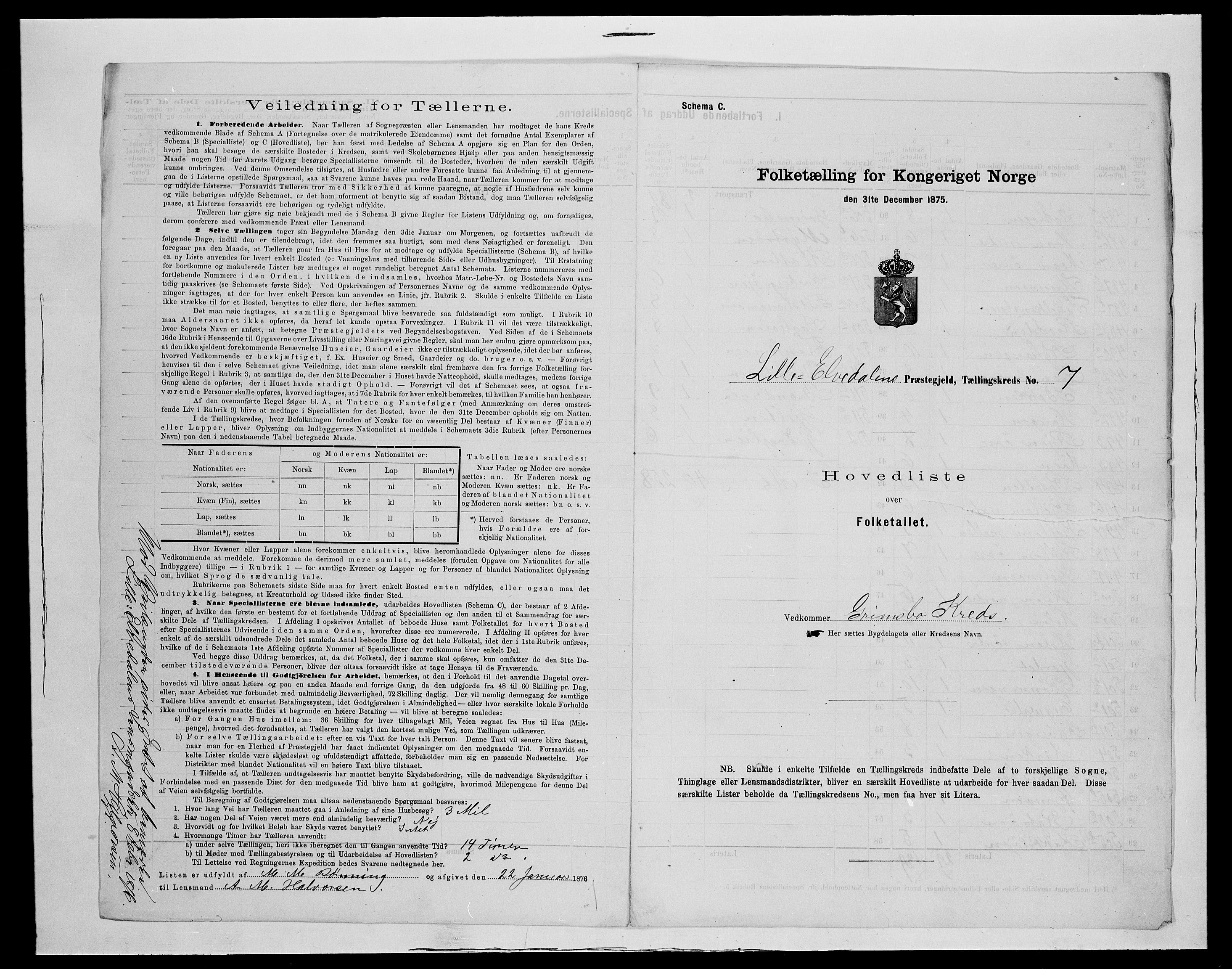 SAH, 1875 census for 0438P Lille Elvedalen, 1875, p. 33