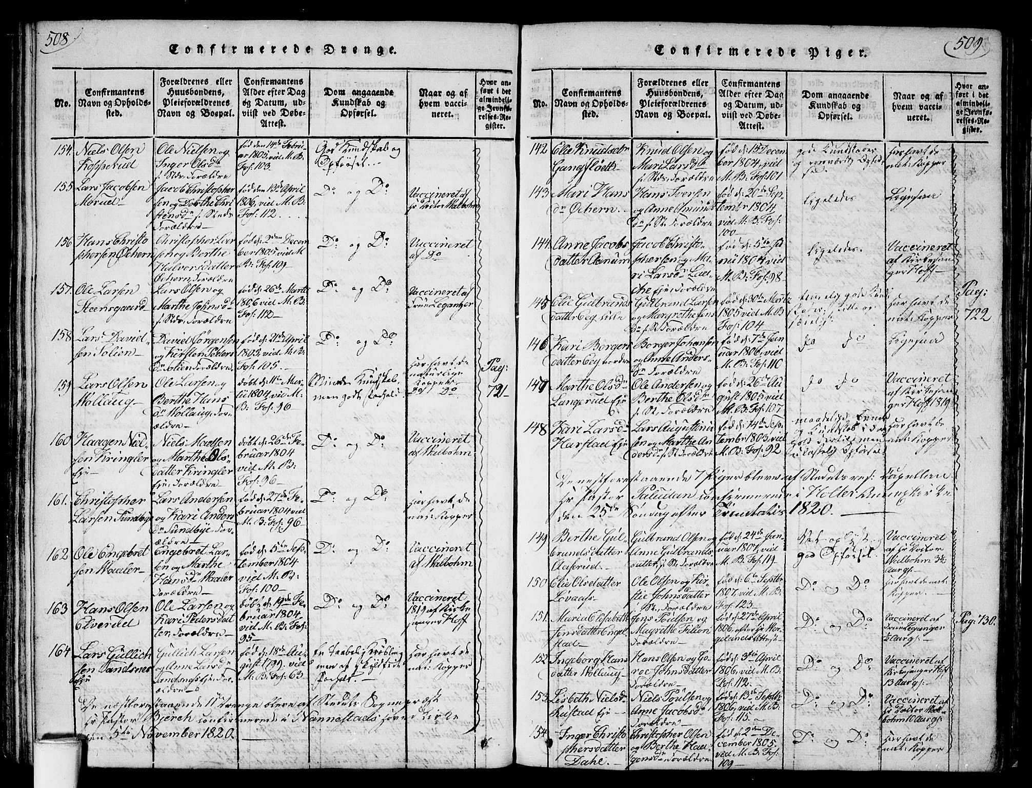 Nannestad prestekontor Kirkebøker, SAO/A-10414a/F/Fa/L0009: Parish register (official) no. I 9, 1815-1840, p. 508-509