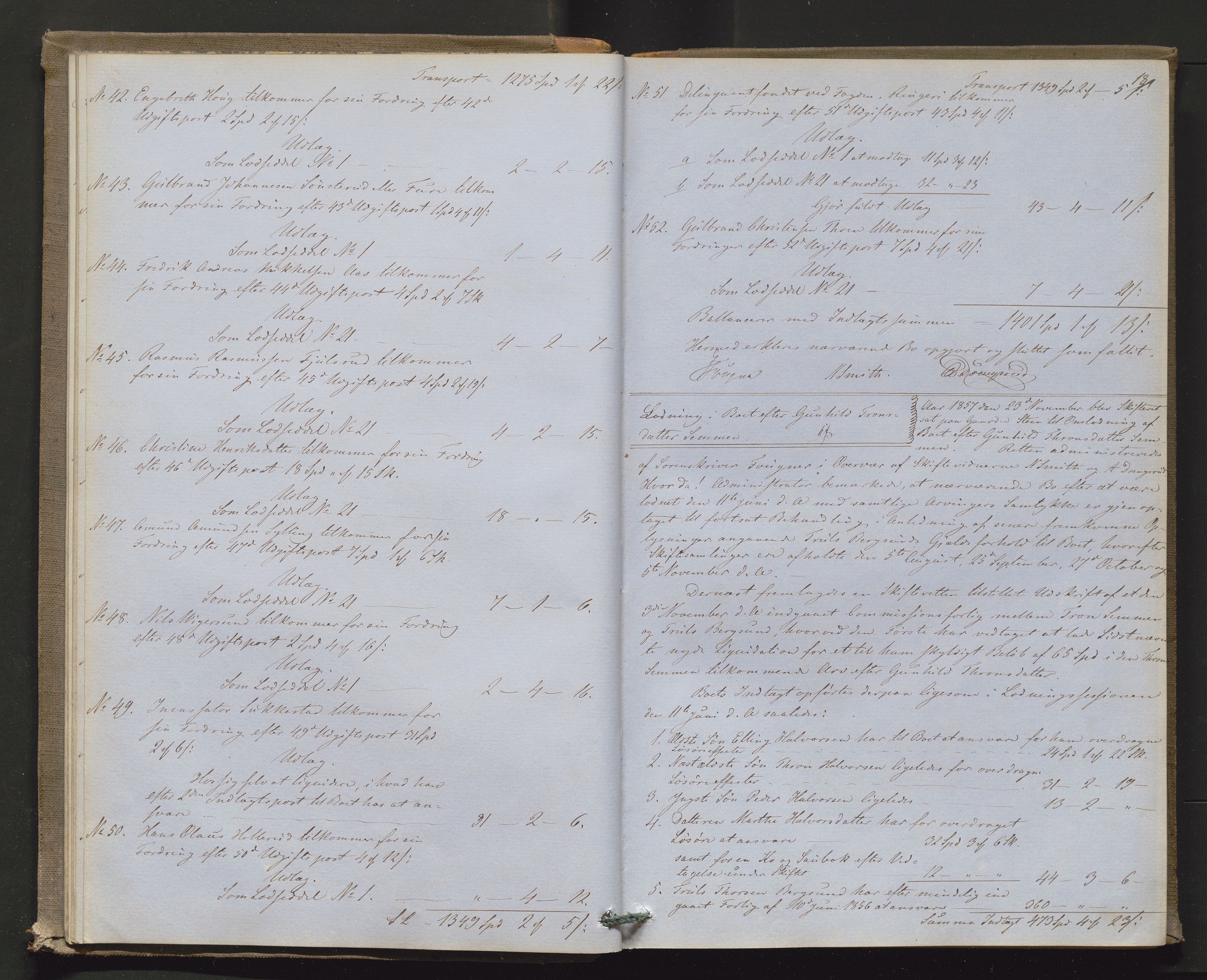 Ringerike sorenskriveri, AV/SAKO-A-105/H/Hb/Hbd/Hbda/L0004: Skifteutlodningsprotokoll, 1857-1862, p. 17b-18a