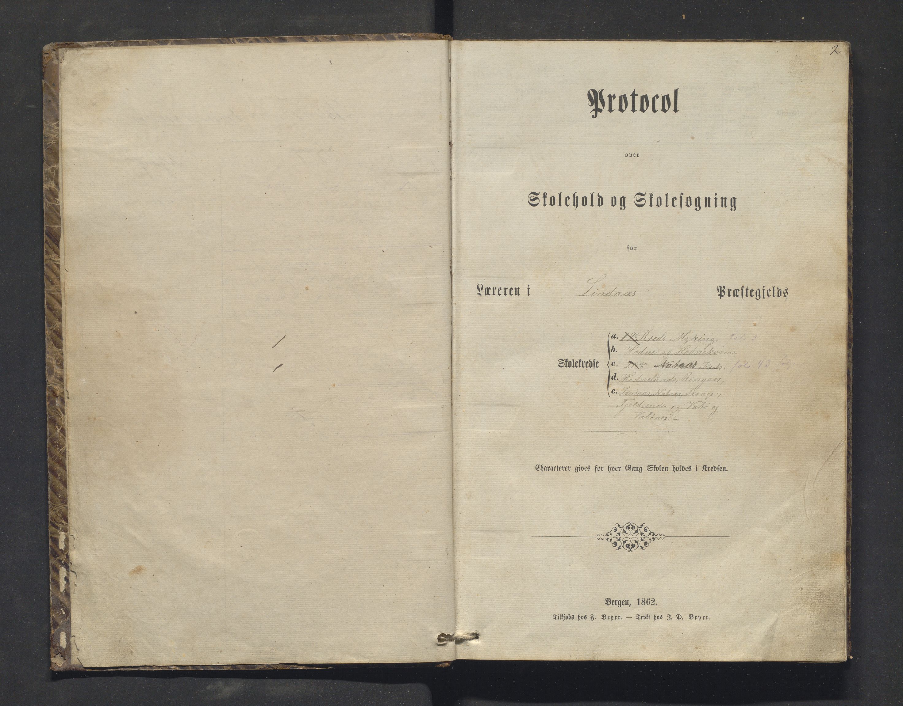 Lindås kommune. Barneskulane, IKAH/1263-231/F/Fa/L0050: Skuleprotokoll for Myking og Natås krinsar, 1868-1884