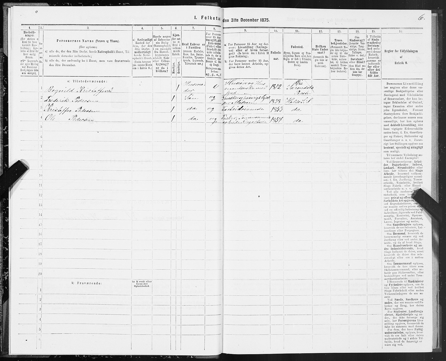 SAT, 1875 census for 1564P Stangvik, 1875, p. 5006