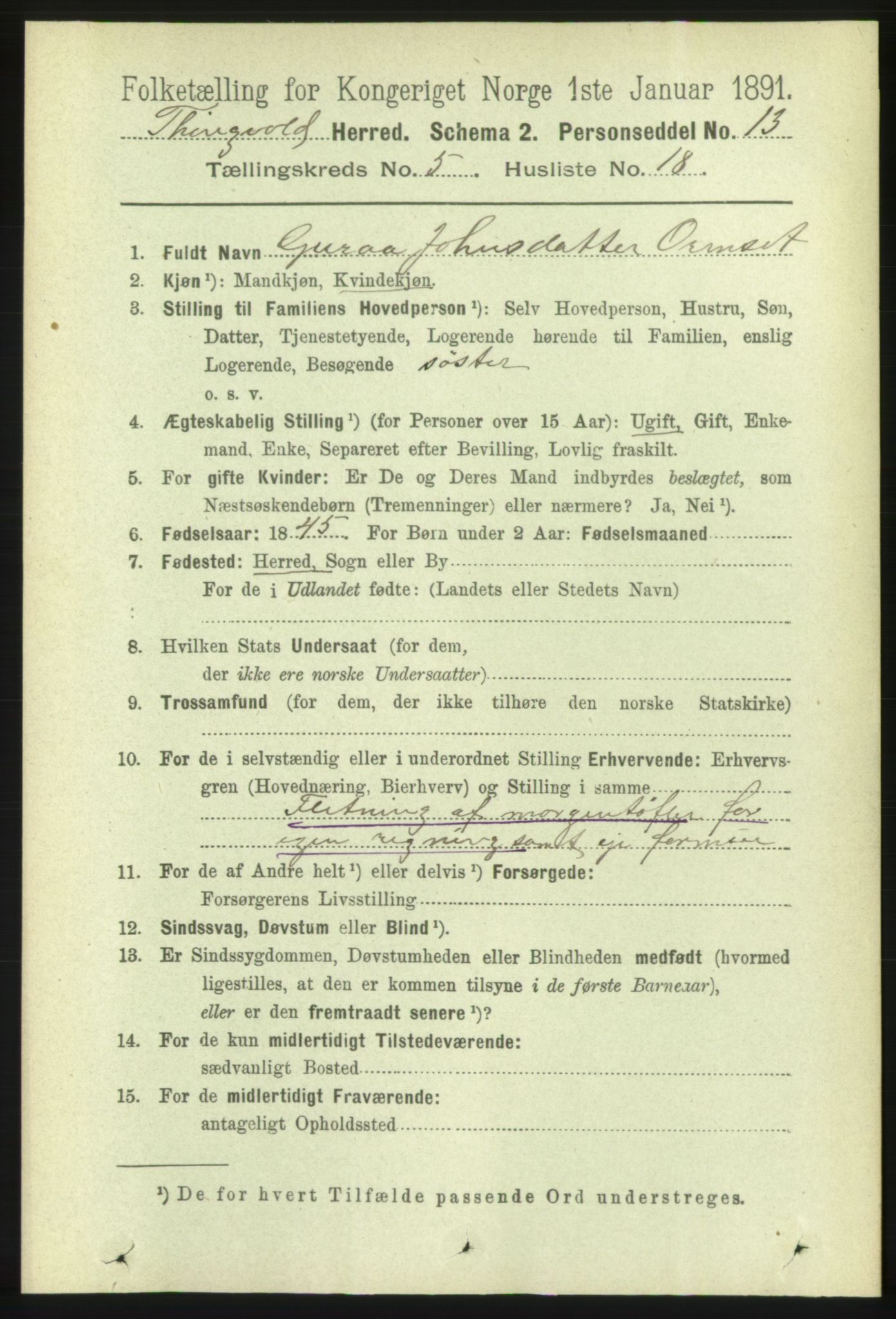 RA, 1891 census for 1560 Tingvoll, 1891, p. 2175