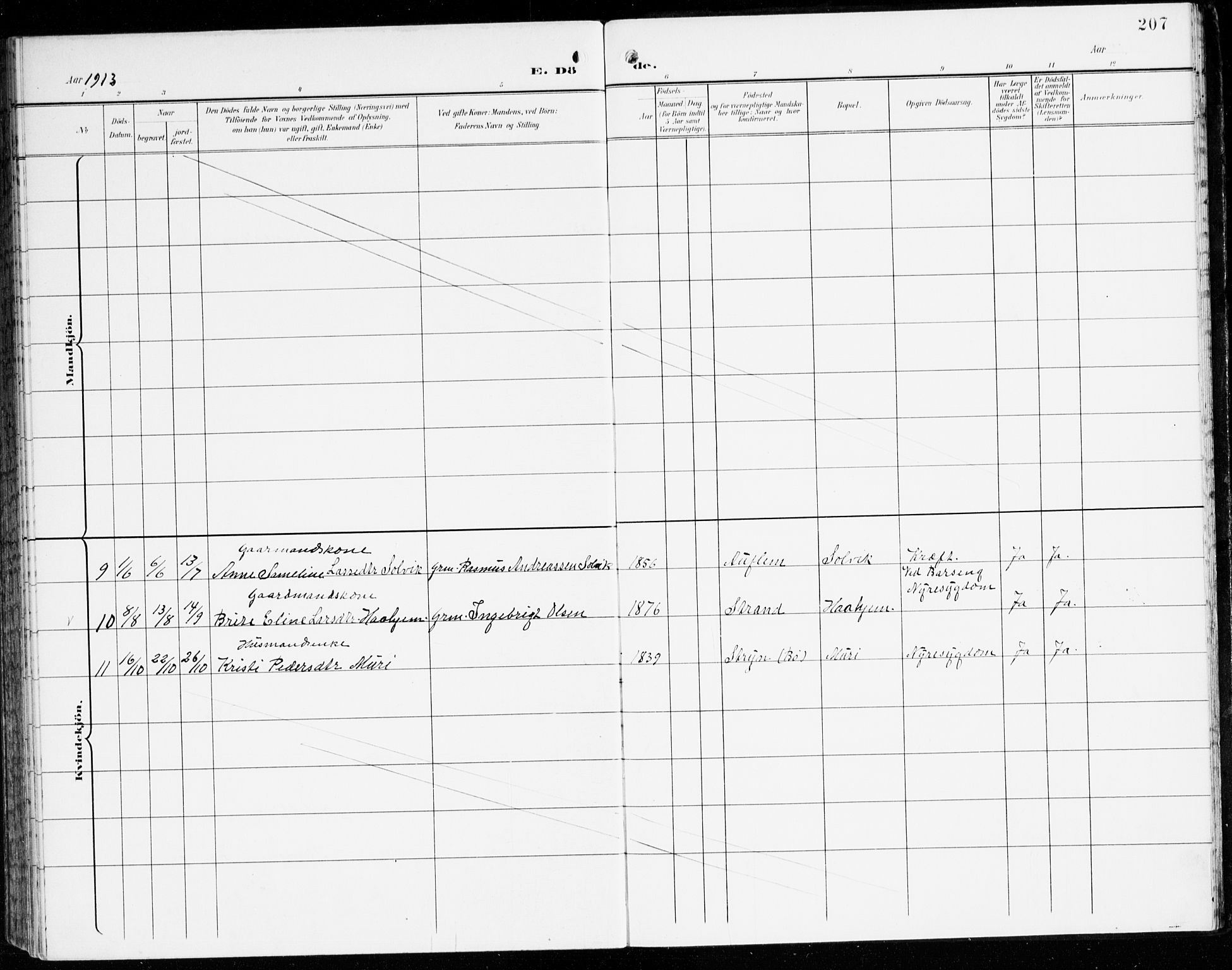 Innvik sokneprestembete, AV/SAB-A-80501: Parish register (official) no. C 2, 1900-1920, p. 207