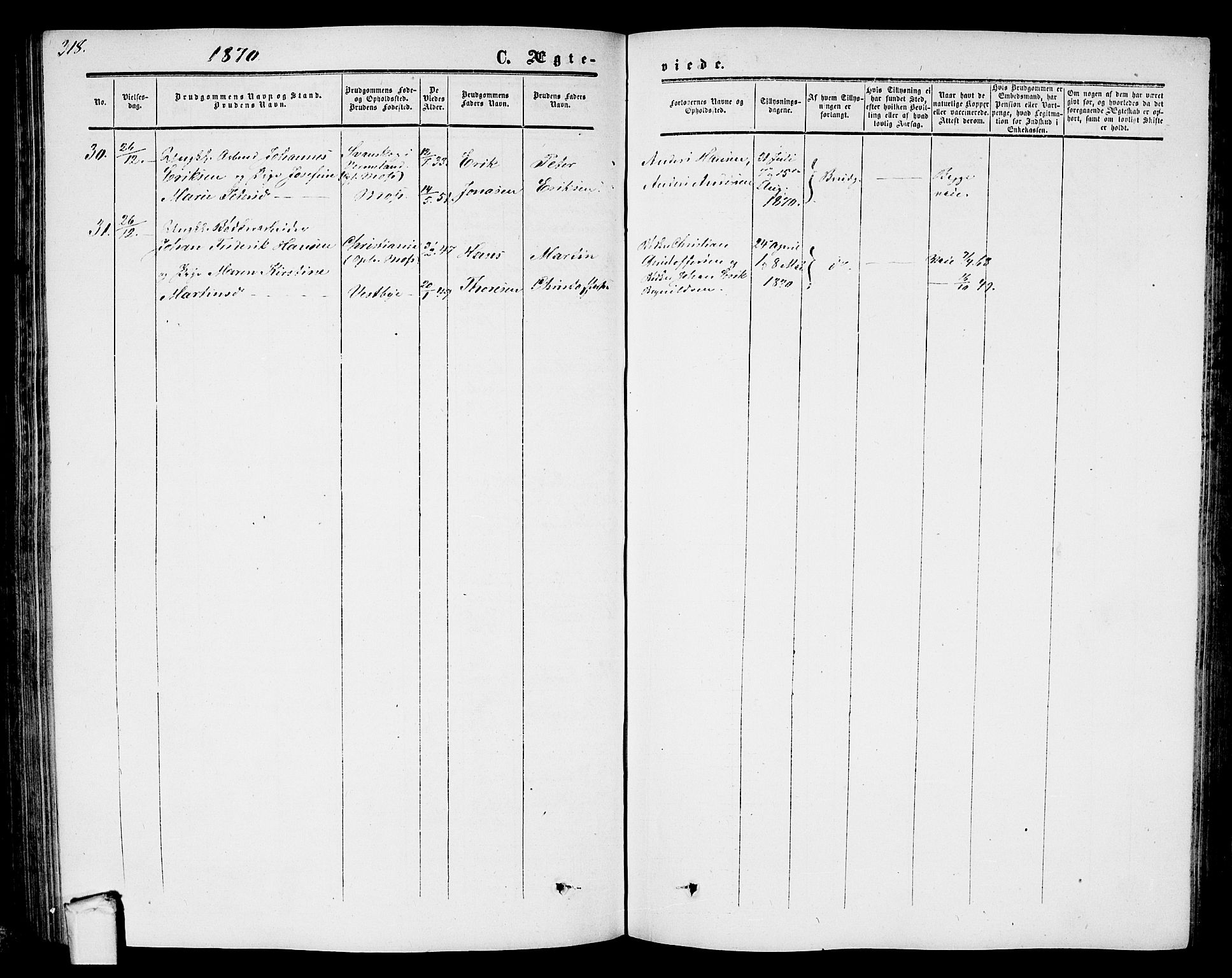 Moss prestekontor Kirkebøker, AV/SAO-A-2003/G/Ga/L0002: Parish register (copy) no. I 2, 1852-1871, p. 318