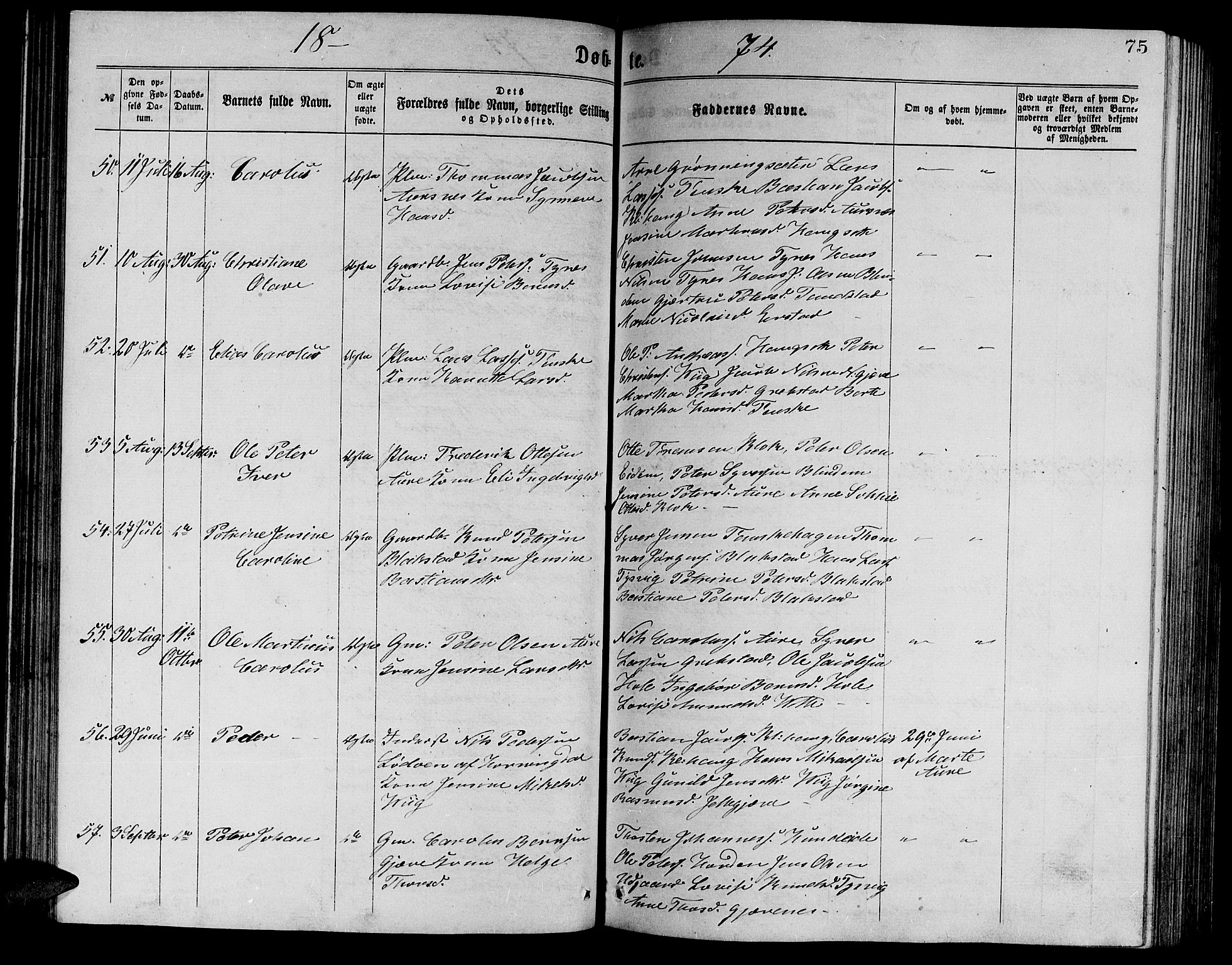 Ministerialprotokoller, klokkerbøker og fødselsregistre - Møre og Romsdal, AV/SAT-A-1454/523/L0338: Parish register (copy) no. 523C01, 1865-1877, p. 75