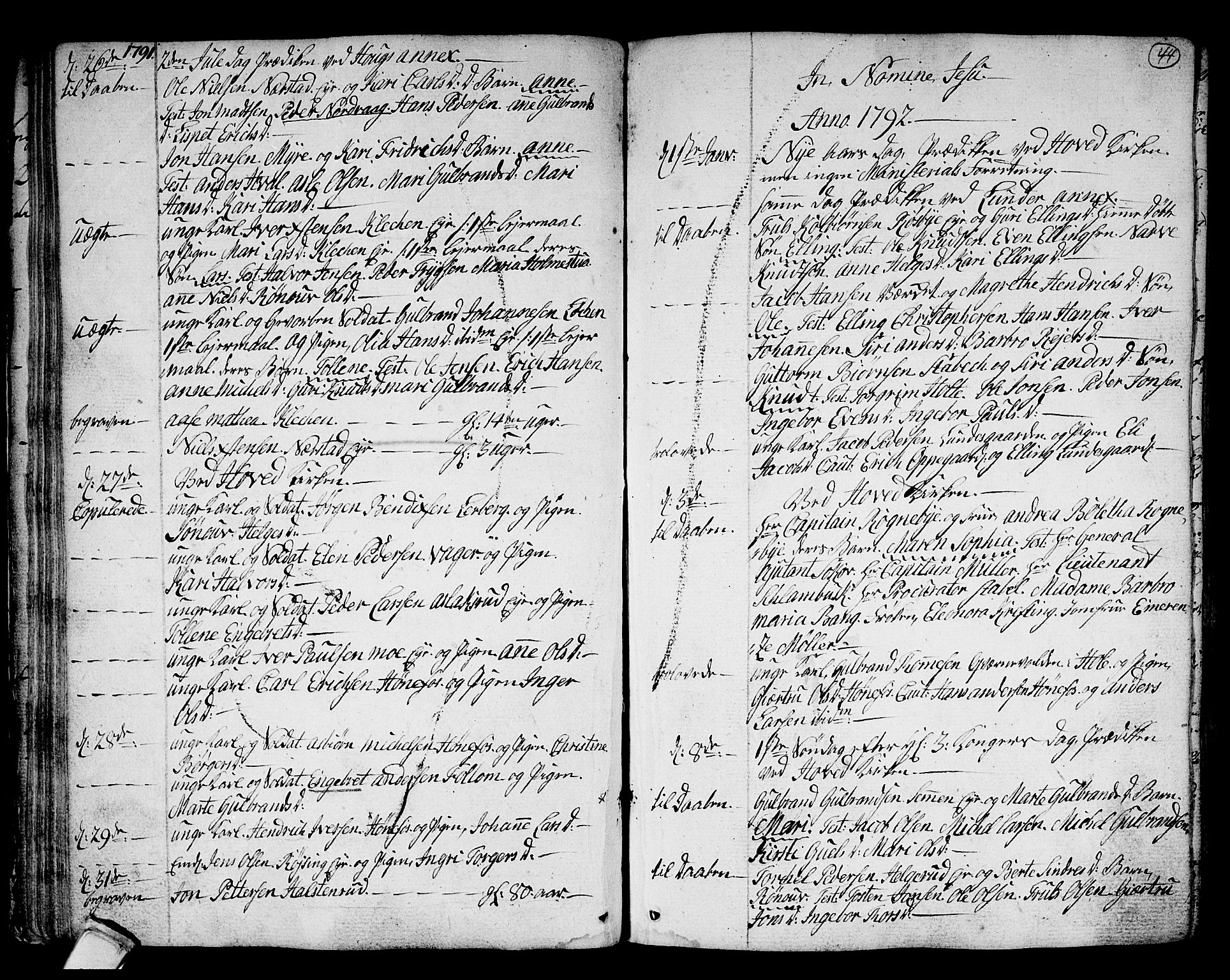 Norderhov kirkebøker, AV/SAKO-A-237/F/Fa/L0006: Parish register (official) no. 6, 1789-1811, p. 44