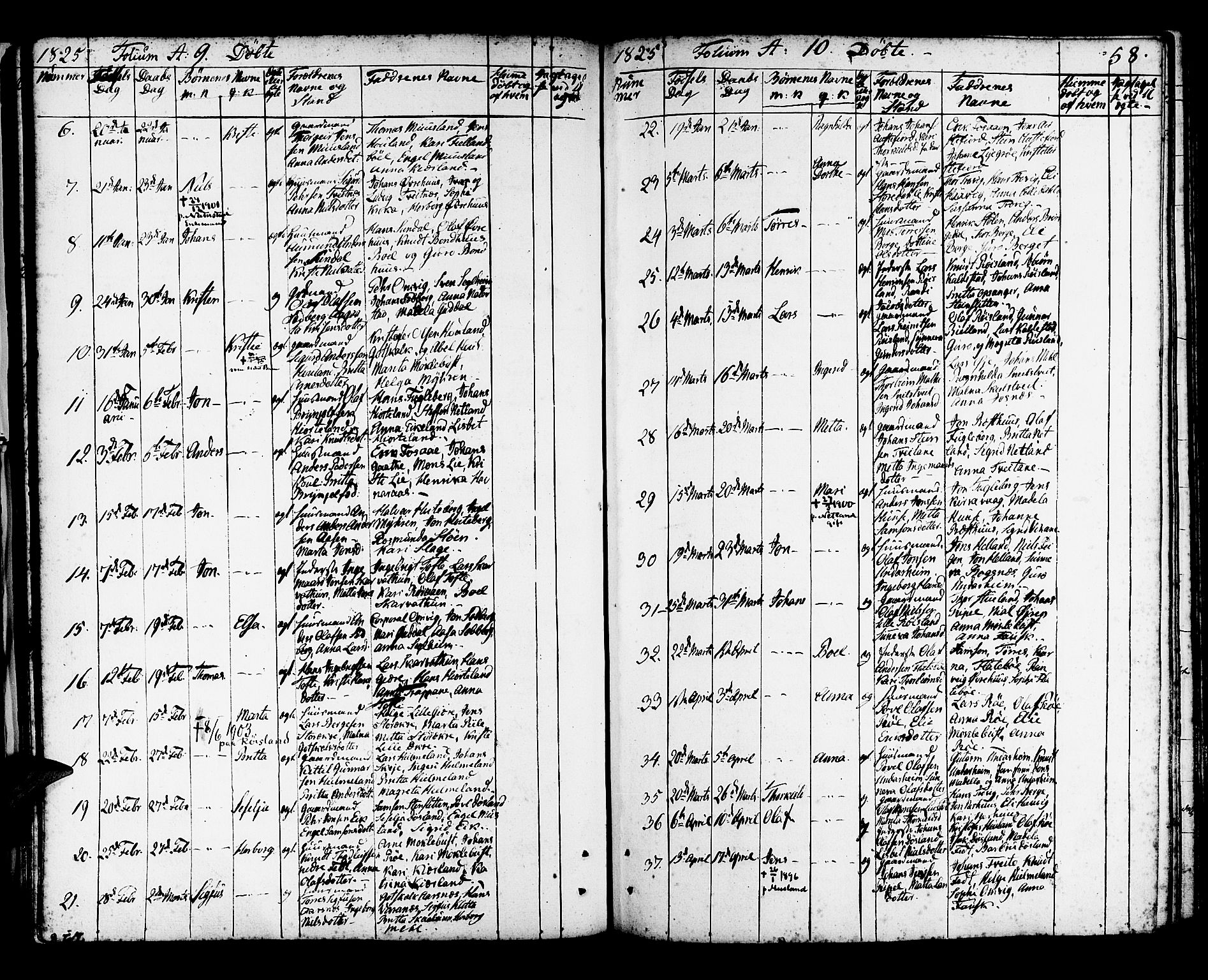Kvinnherad sokneprestembete, SAB/A-76401/H/Haa: Parish register (official) no. A 5, 1811-1835, p. 58