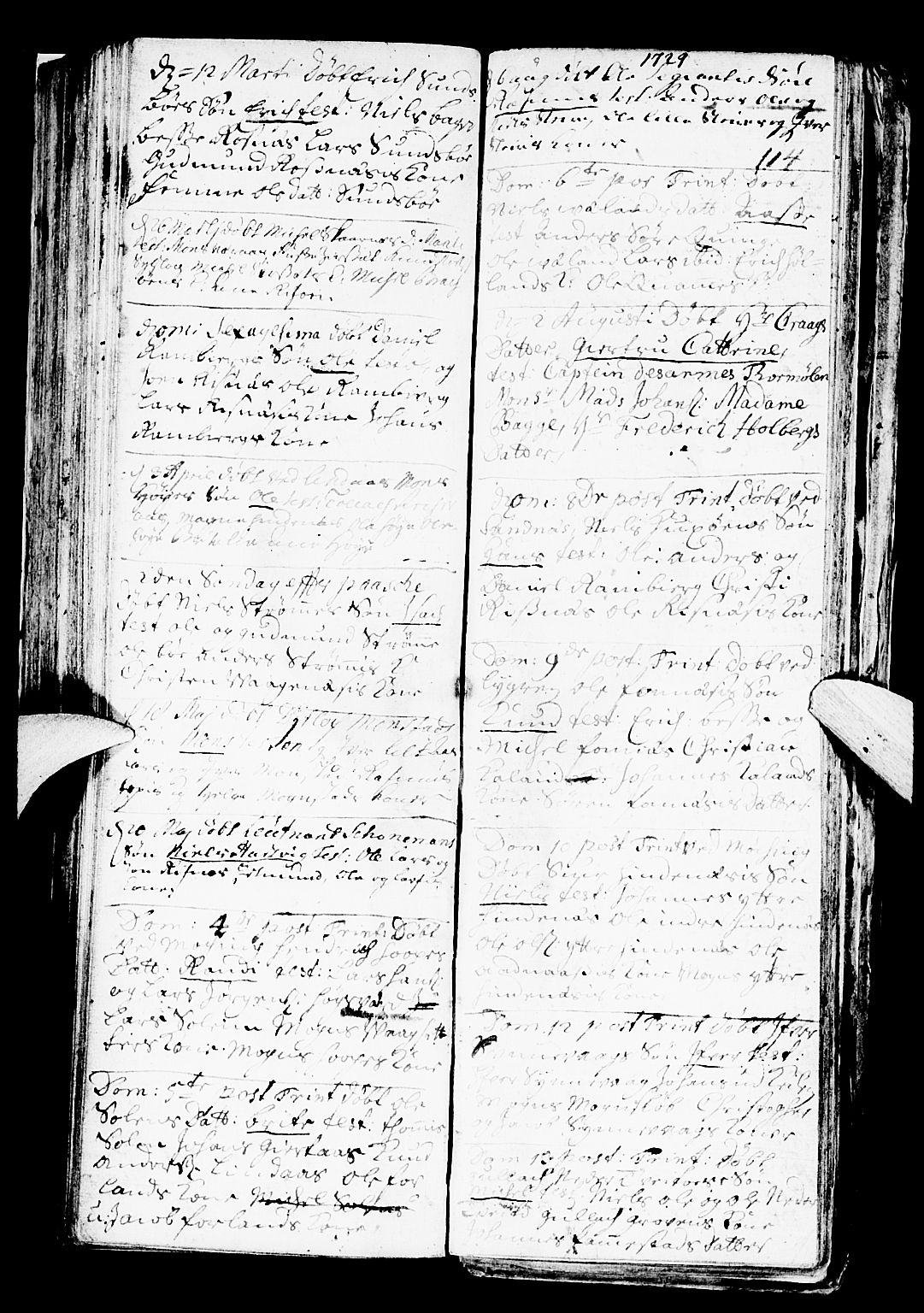 Lindås Sokneprestembete, SAB/A-76701/H/Haa: Parish register (official) no. A 1, 1699-1746, p. 114