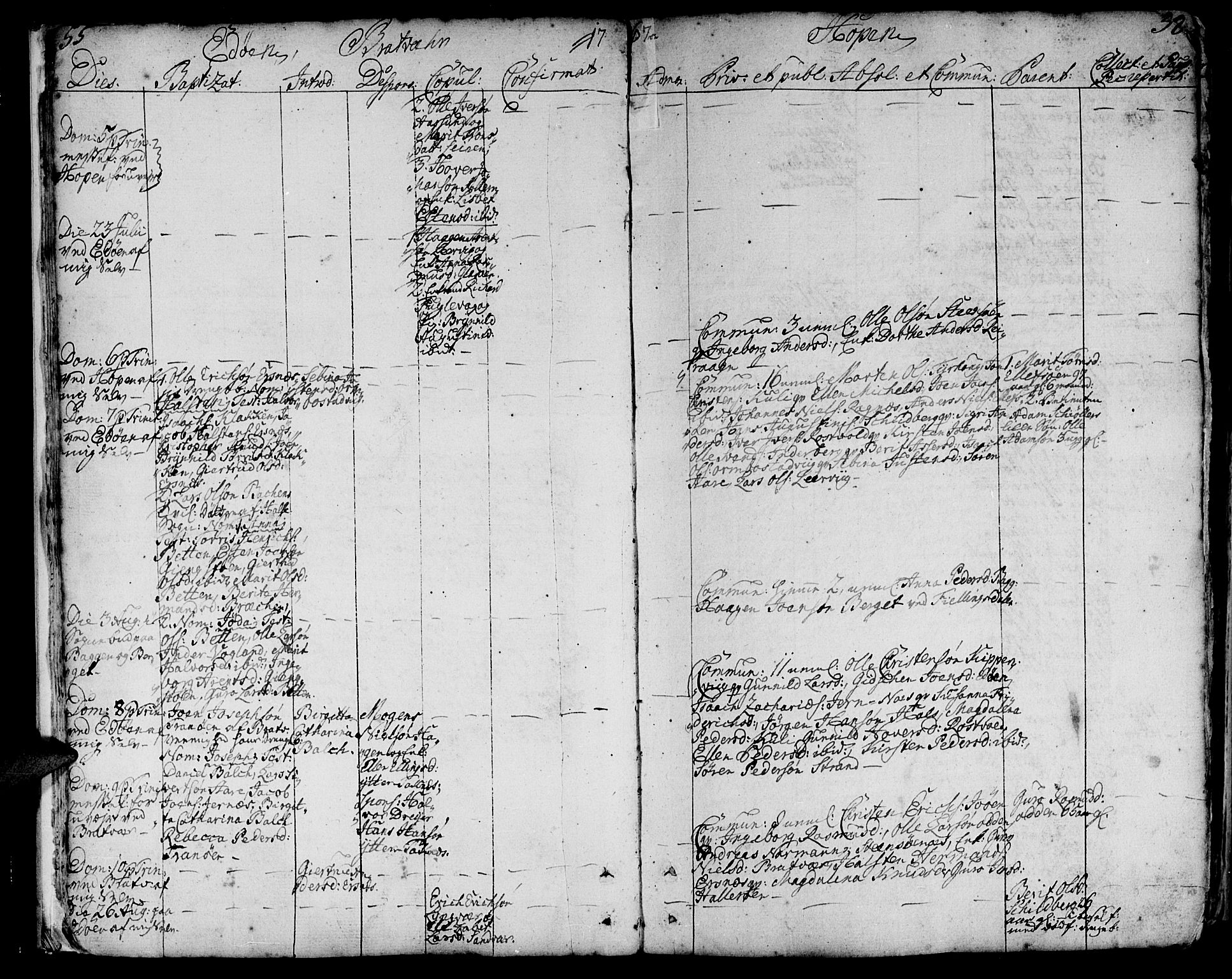 Ministerialprotokoller, klokkerbøker og fødselsregistre - Møre og Romsdal, AV/SAT-A-1454/581/L0932: Parish register (official) no. 581A02, 1767-1823, p. 55-56