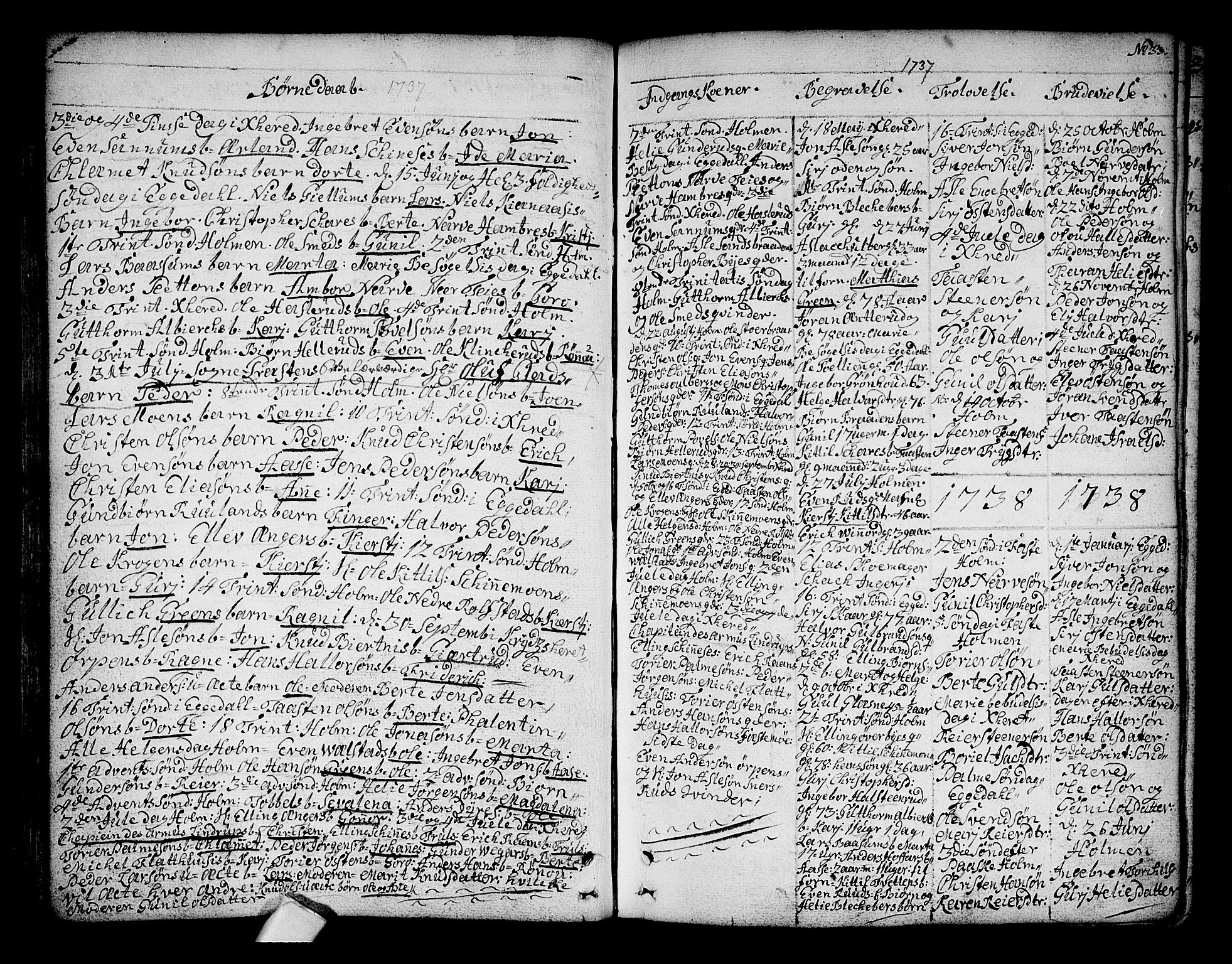Sigdal kirkebøker, SAKO/A-245/F/Fa/L0001: Parish register (official) no. I 1, 1722-1777, p. 33