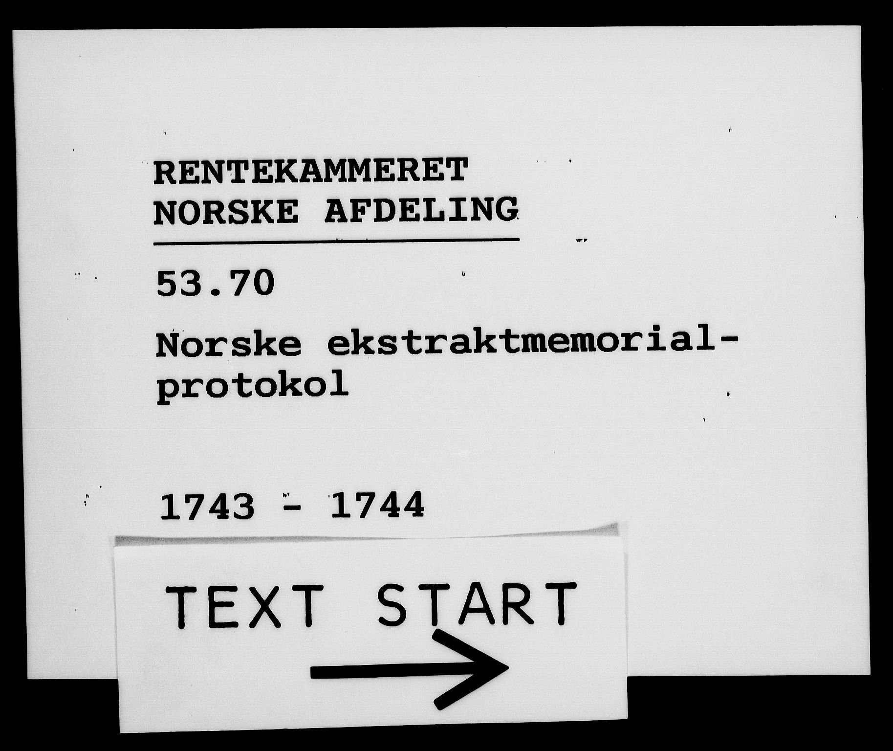 Rentekammeret, Kammerkanselliet, RA/EA-3111/G/Gh/Gha/L0025: Norsk ekstraktmemorialprotokoll (merket RK 53.70), 1743-1744