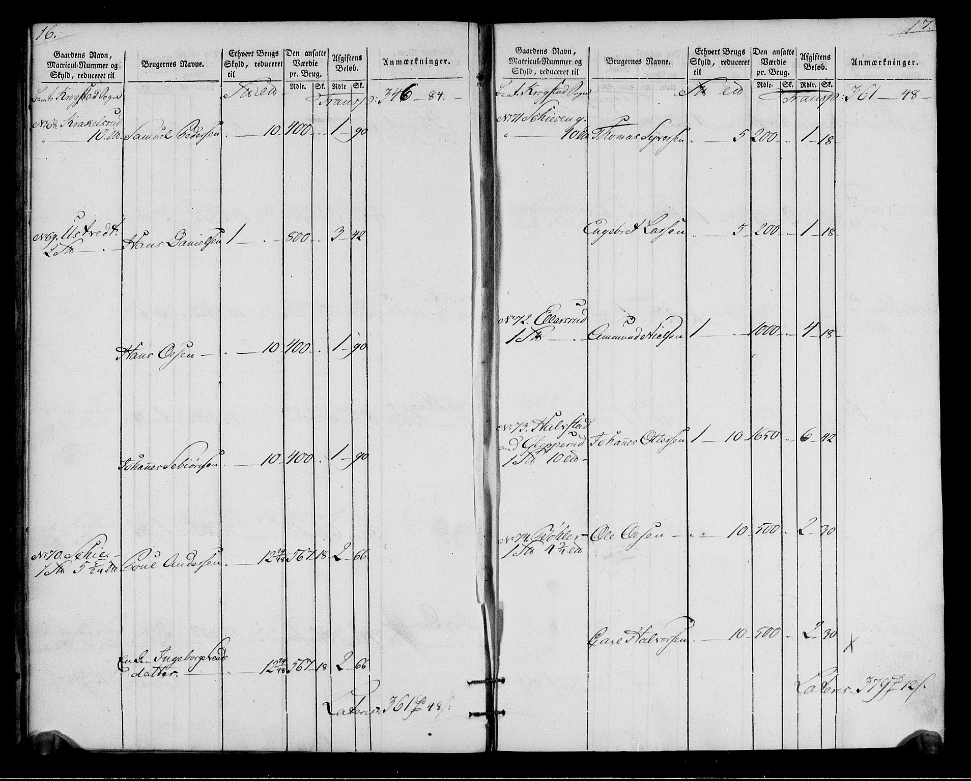 Rentekammeret inntil 1814, Realistisk ordnet avdeling, AV/RA-EA-4070/N/Ne/Nea/L0015: Follo fogderi. Oppebørselsregister, 1803-1804, p. 11